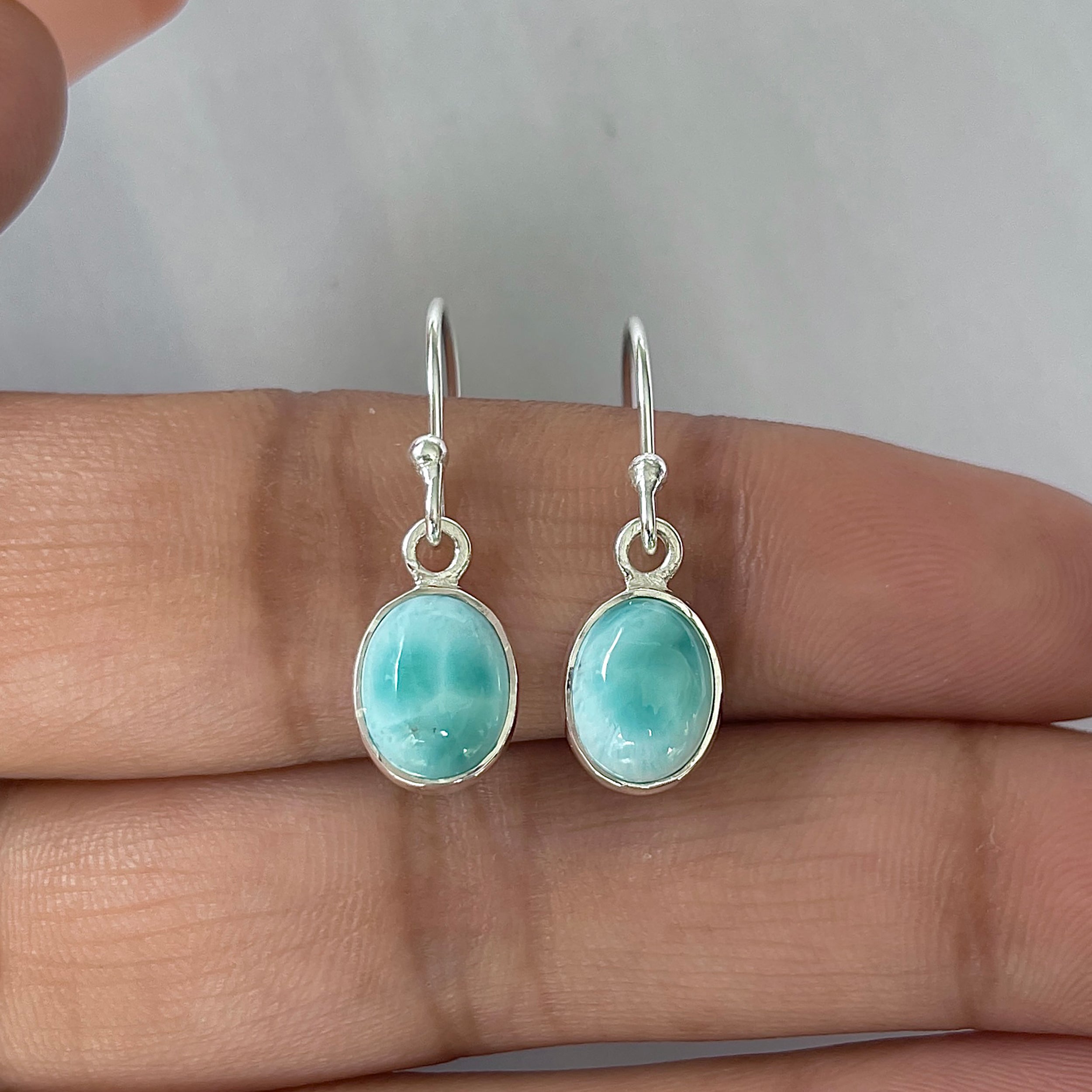 Larimar Earring-(LAR-E-2257.)