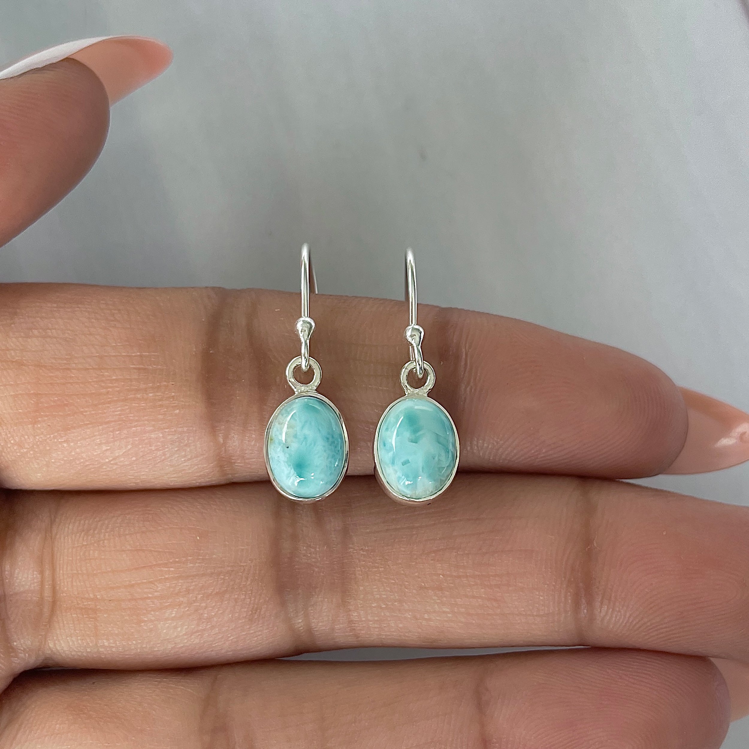 Larimar Earring-(LAR-E-2258.)