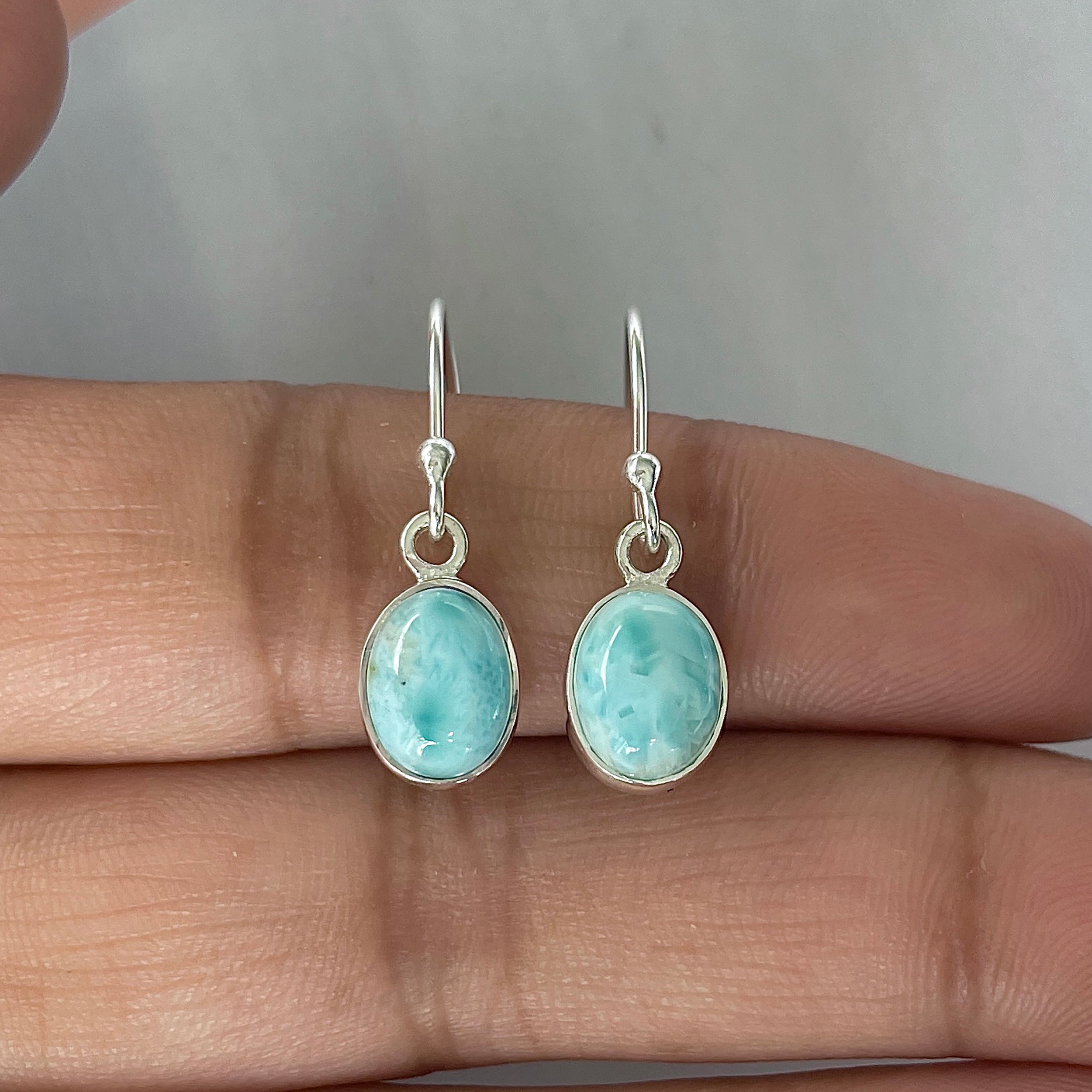 Larimar Earring-(LAR-E-2258.)