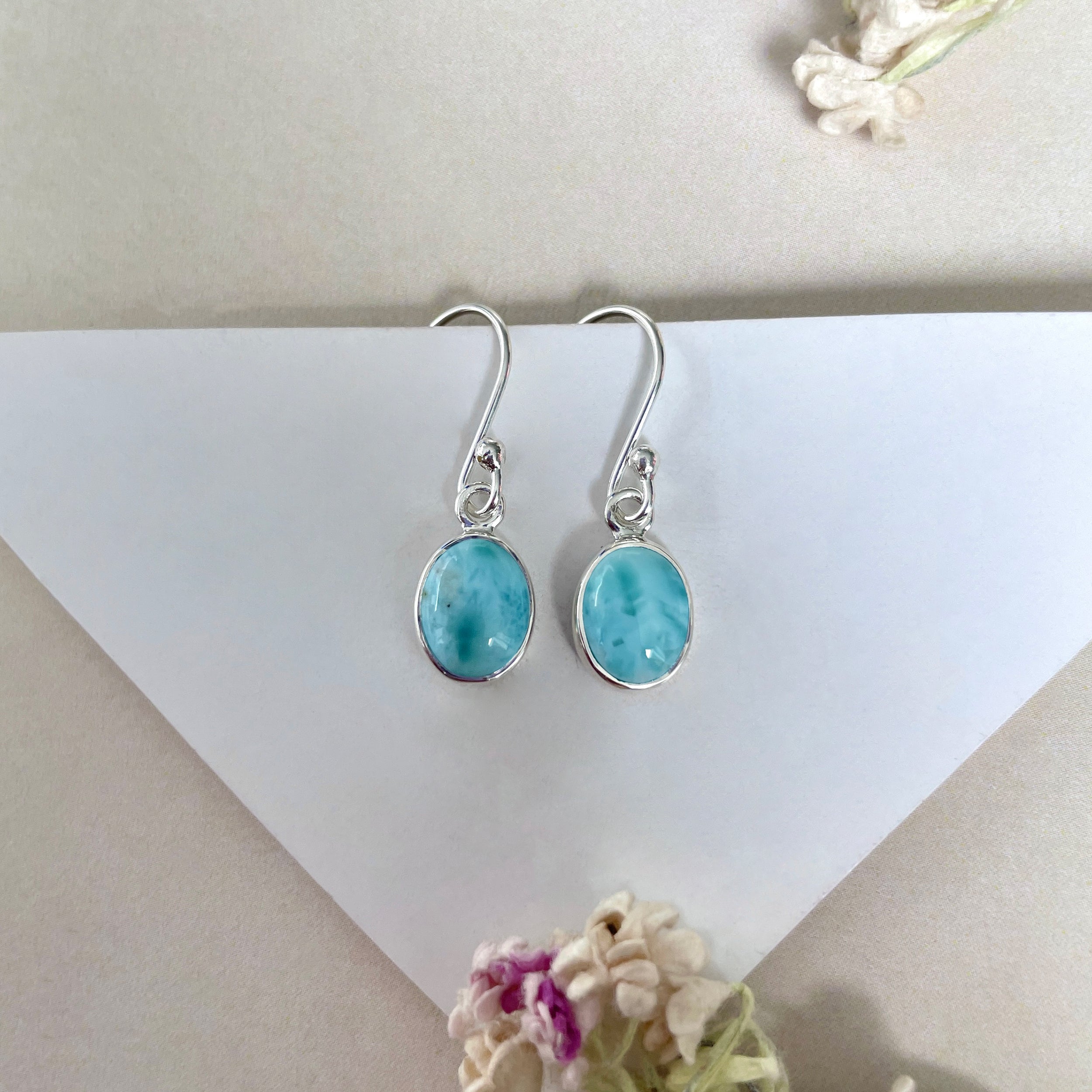 Larimar Earring-(LAR-E-2258.)