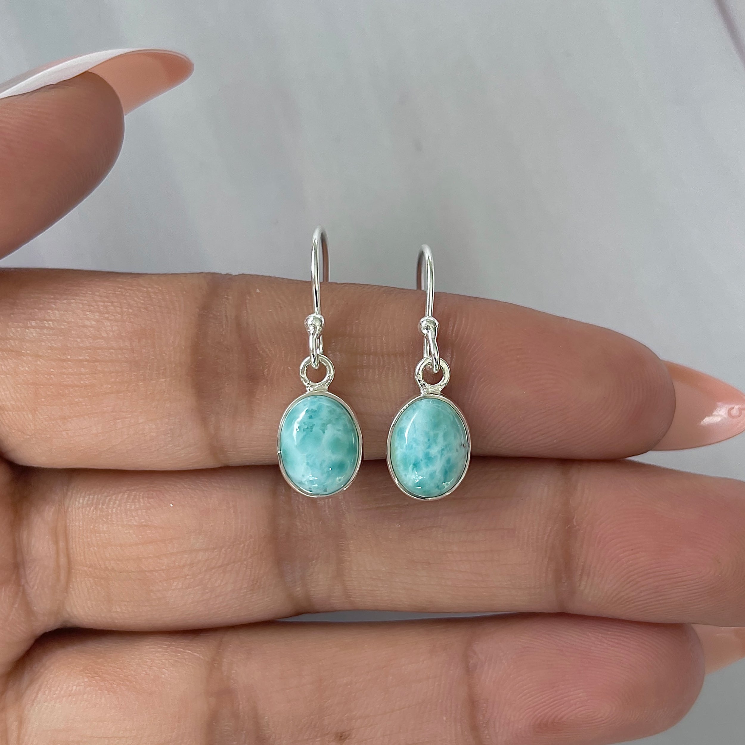 Larimar Earring-(LAR-E-2259.)