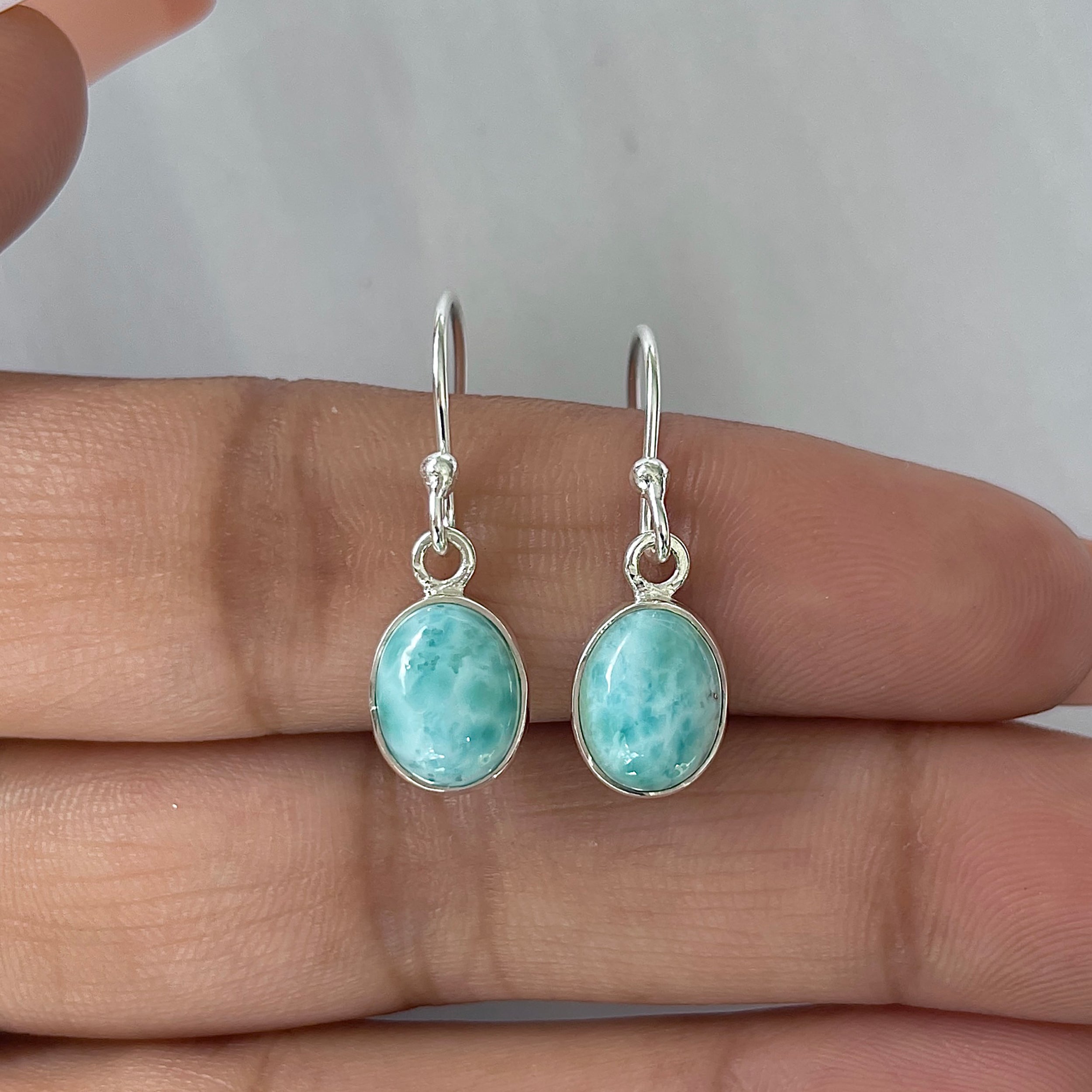 Larimar Earring-(LAR-E-2259.)
