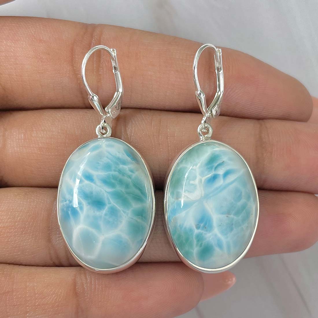 Larimar Earring-(LAR-E-226.)