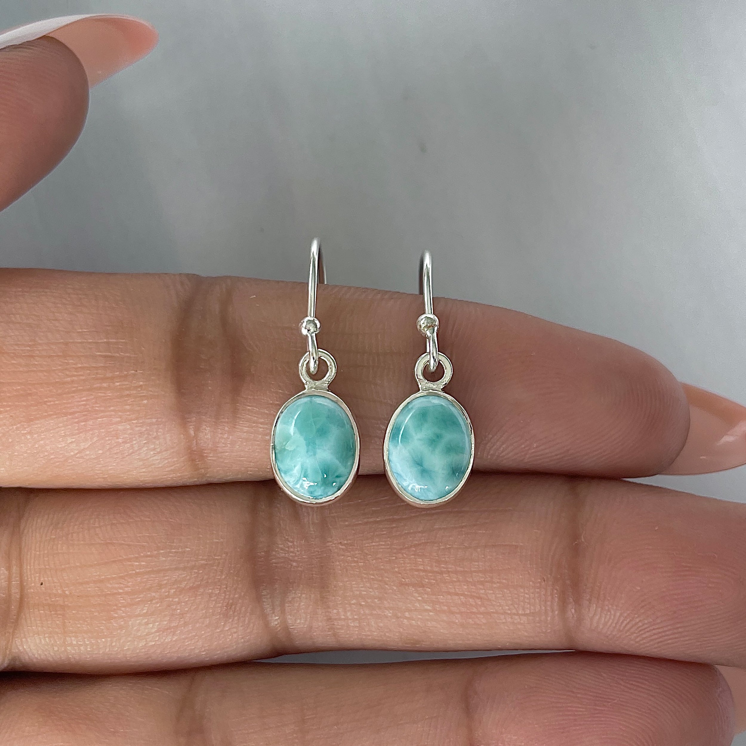 Larimar Earring-(LAR-E-2260.)
