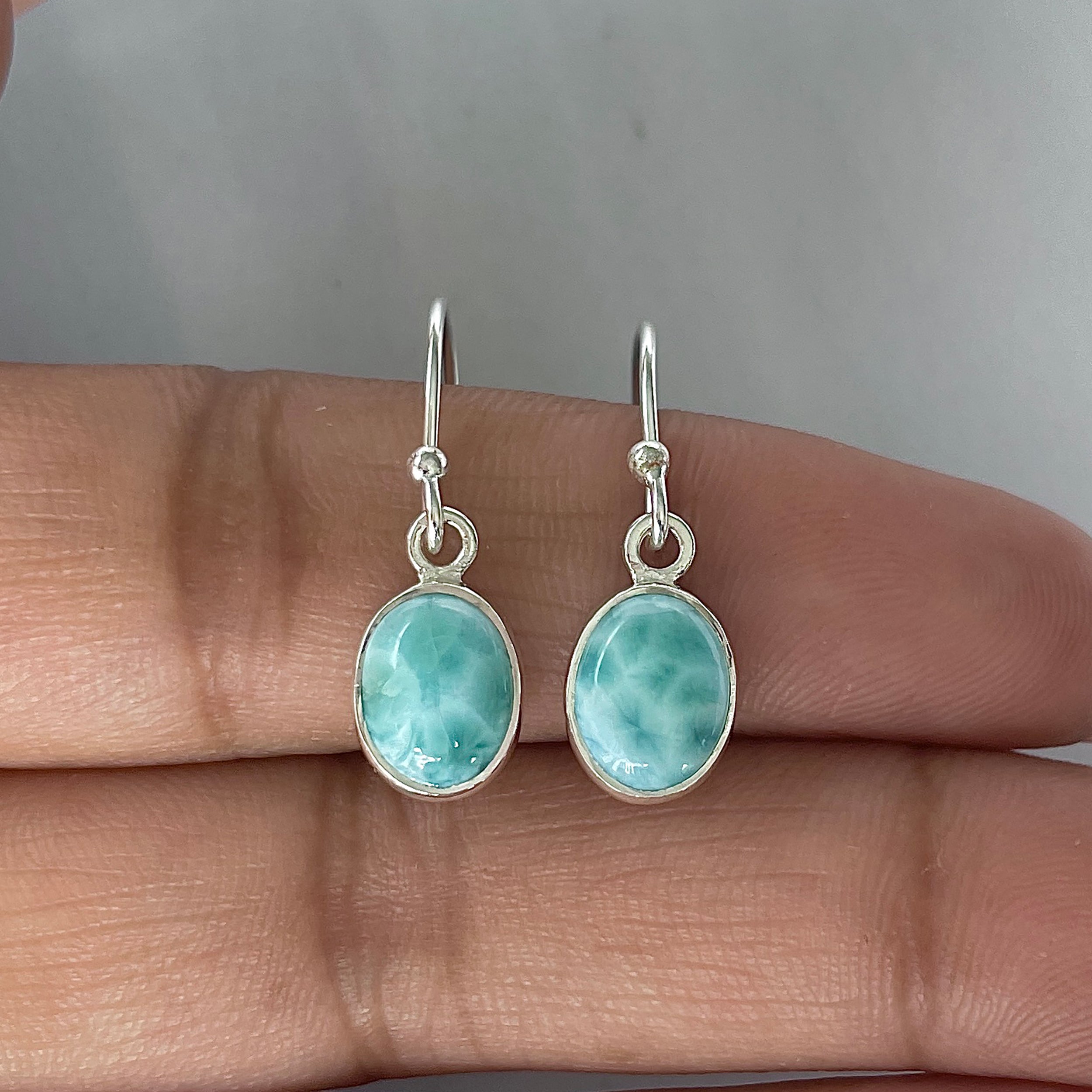 Larimar Earring-(LAR-E-2260.)