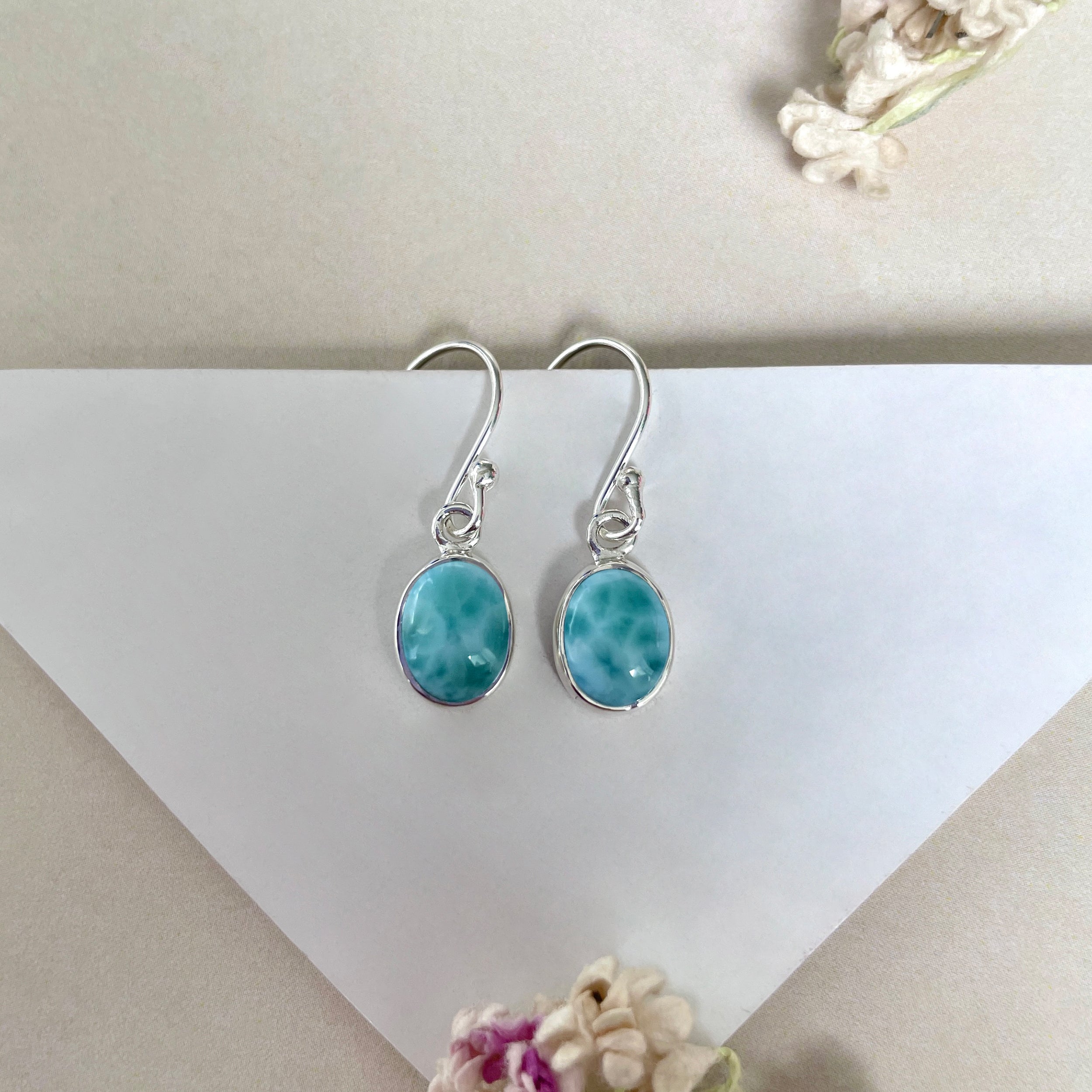 Larimar Earring-(LAR-E-2260.)