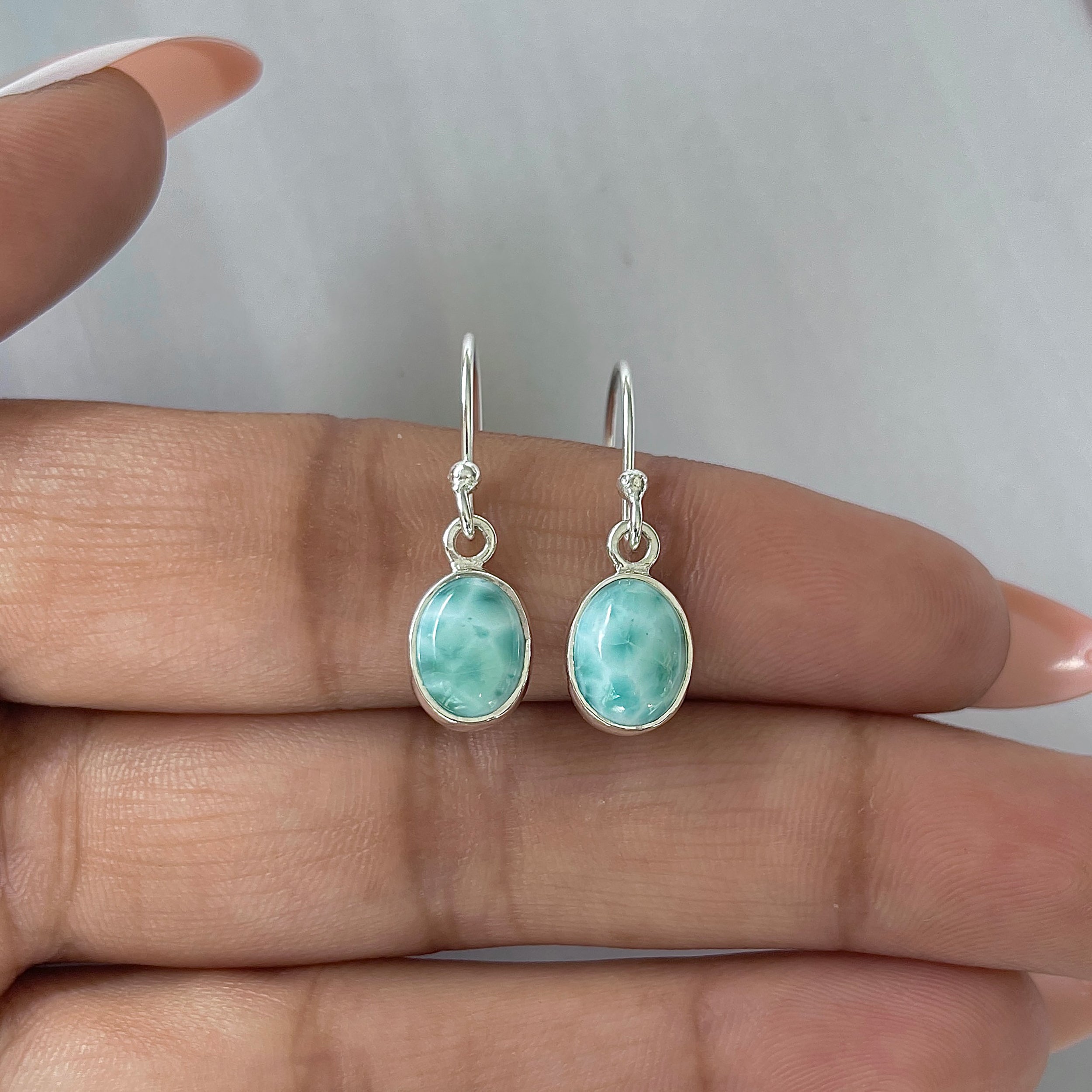 Larimar Earring-(LAR-E-2261.)