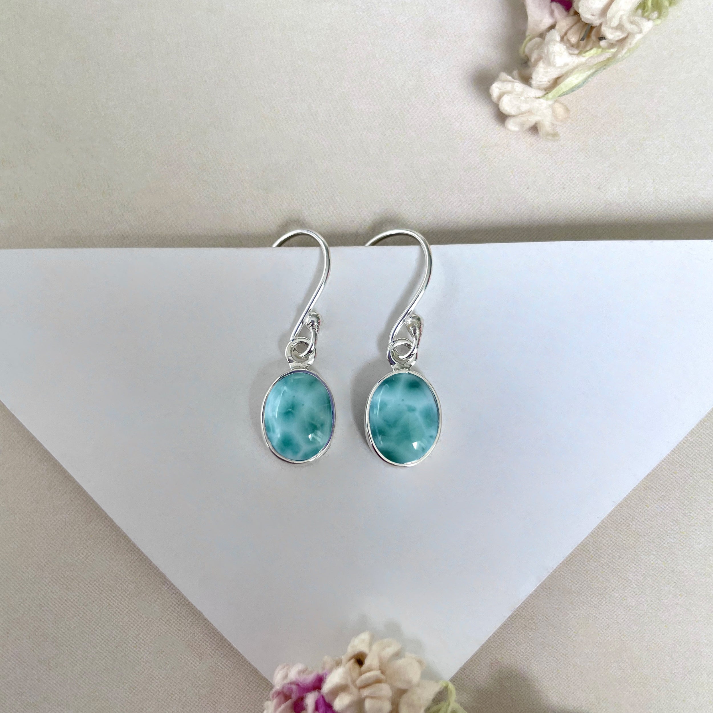Larimar Earring-(LAR-E-2261.)