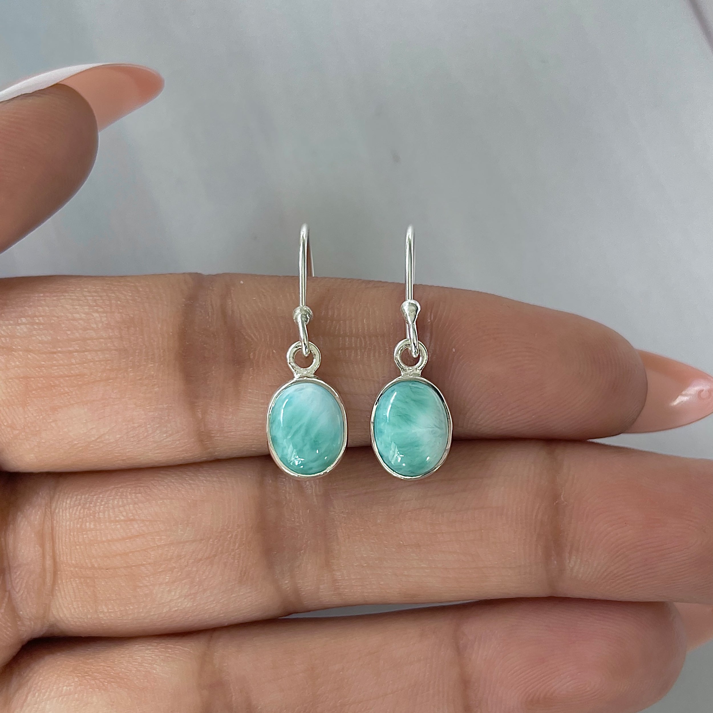 Larimar Earring-(LAR-E-2262.)