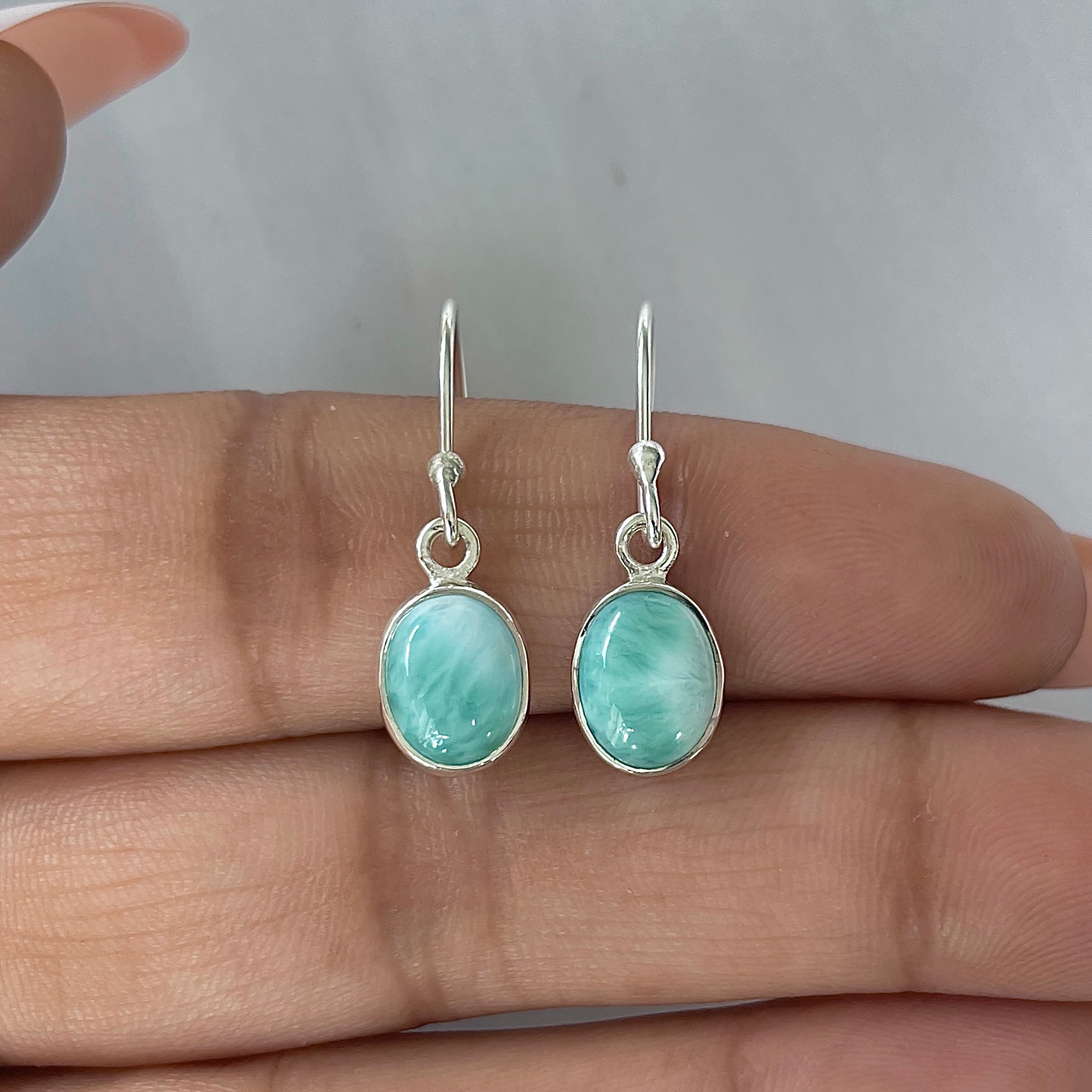 Larimar Earring-(LAR-E-2262.)