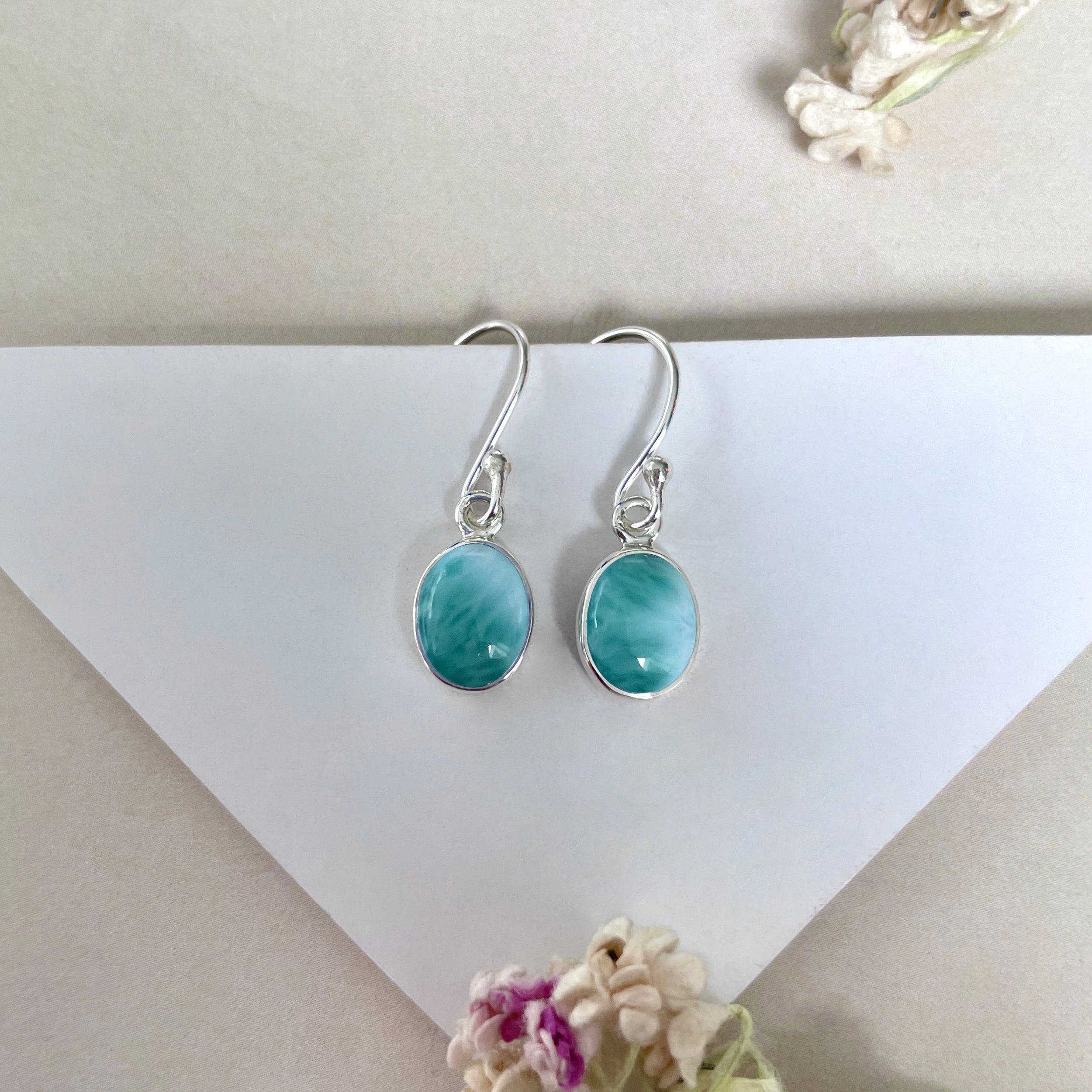 Larimar Earring-(LAR-E-2262.)