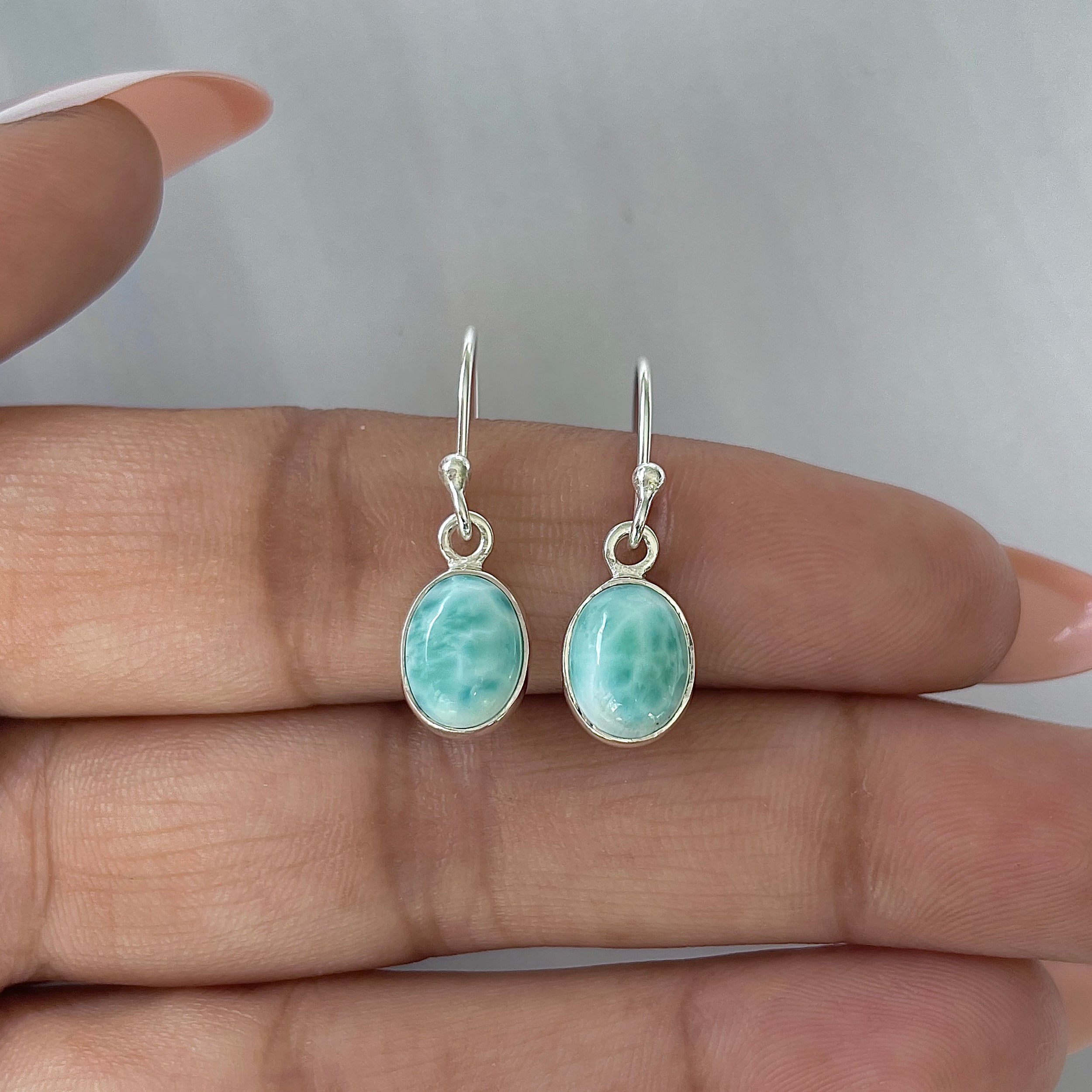 Larimar Earring-(LAR-E-2263.)