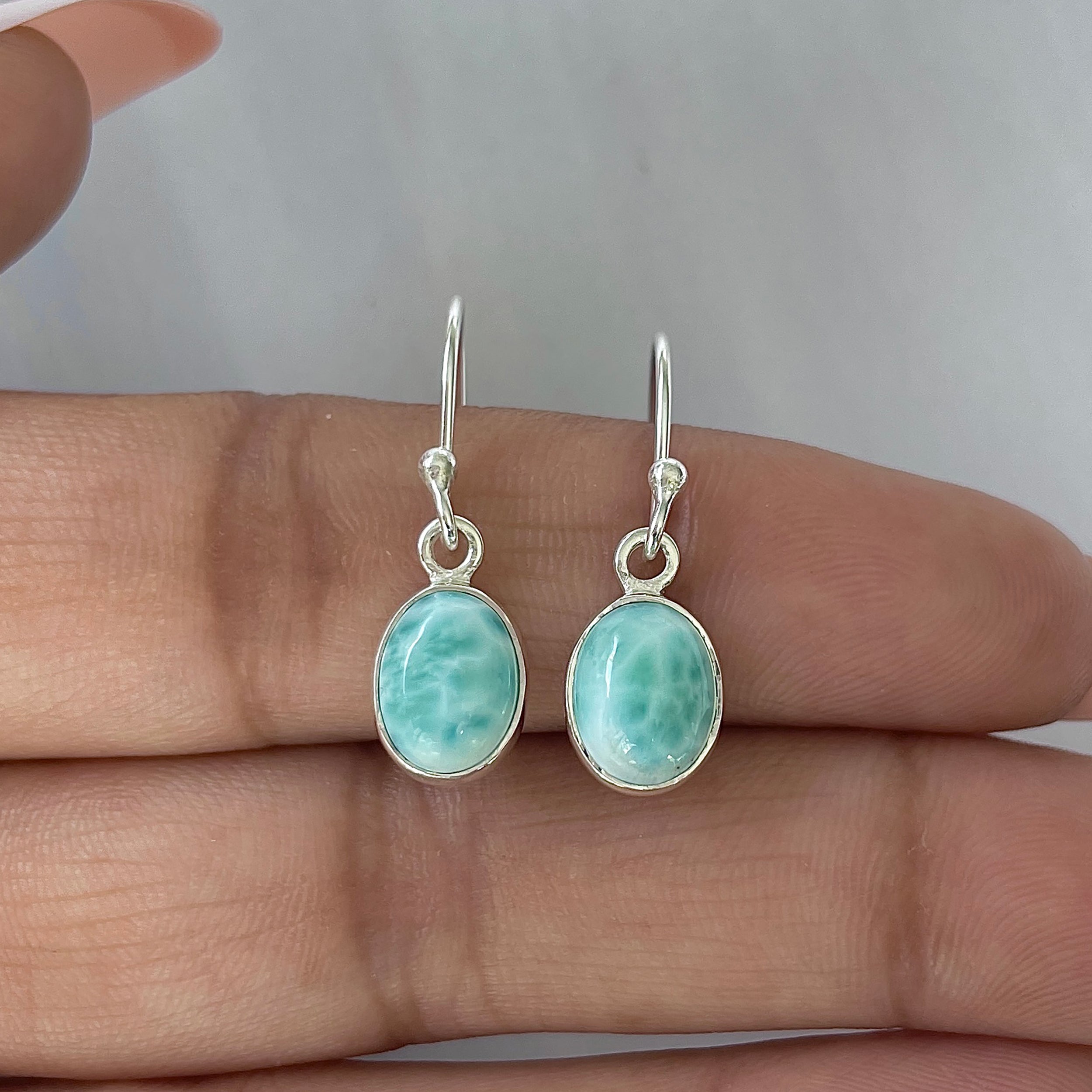 Larimar Earring-(LAR-E-2263.)
