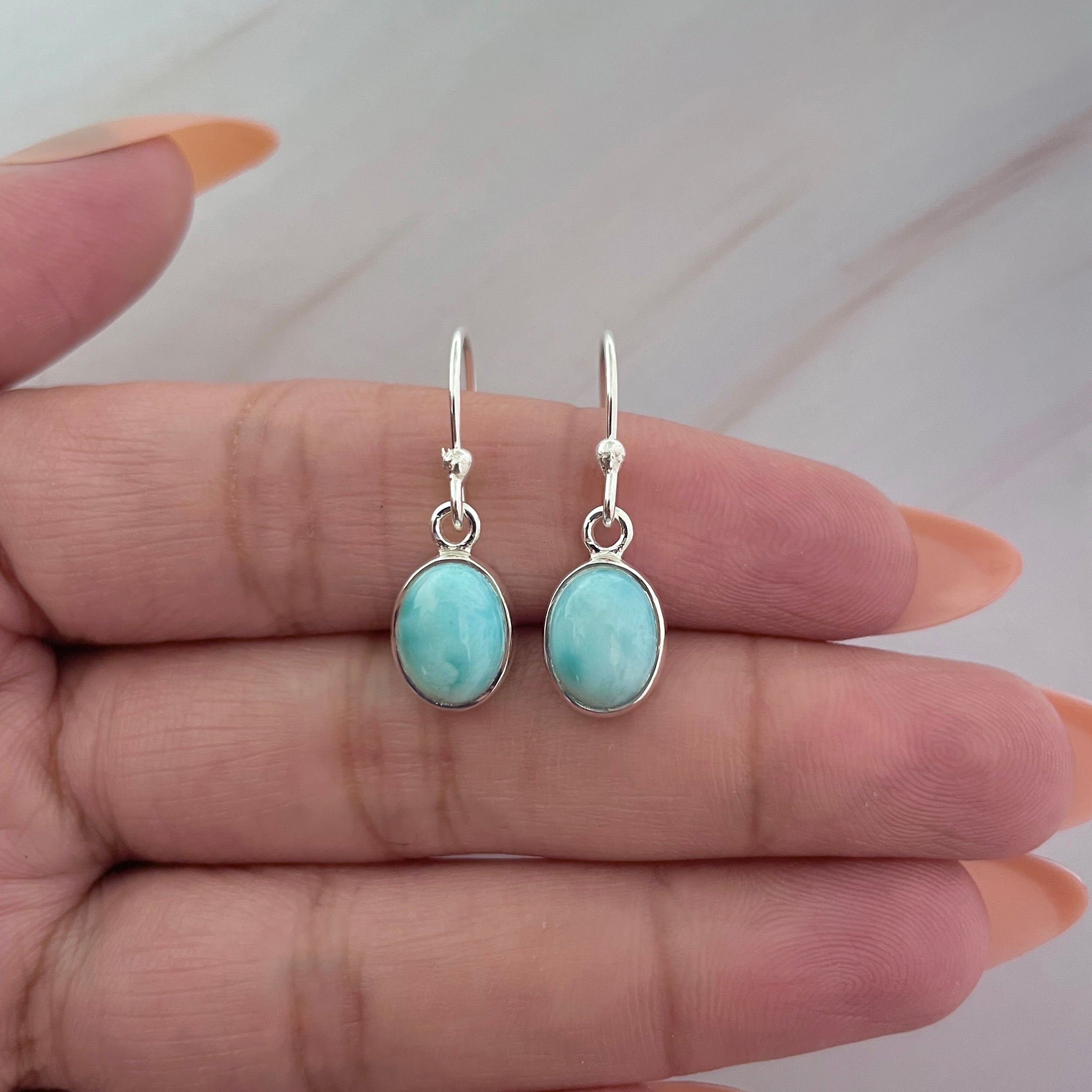 Larimar Earring-(LAR-E-2264.)