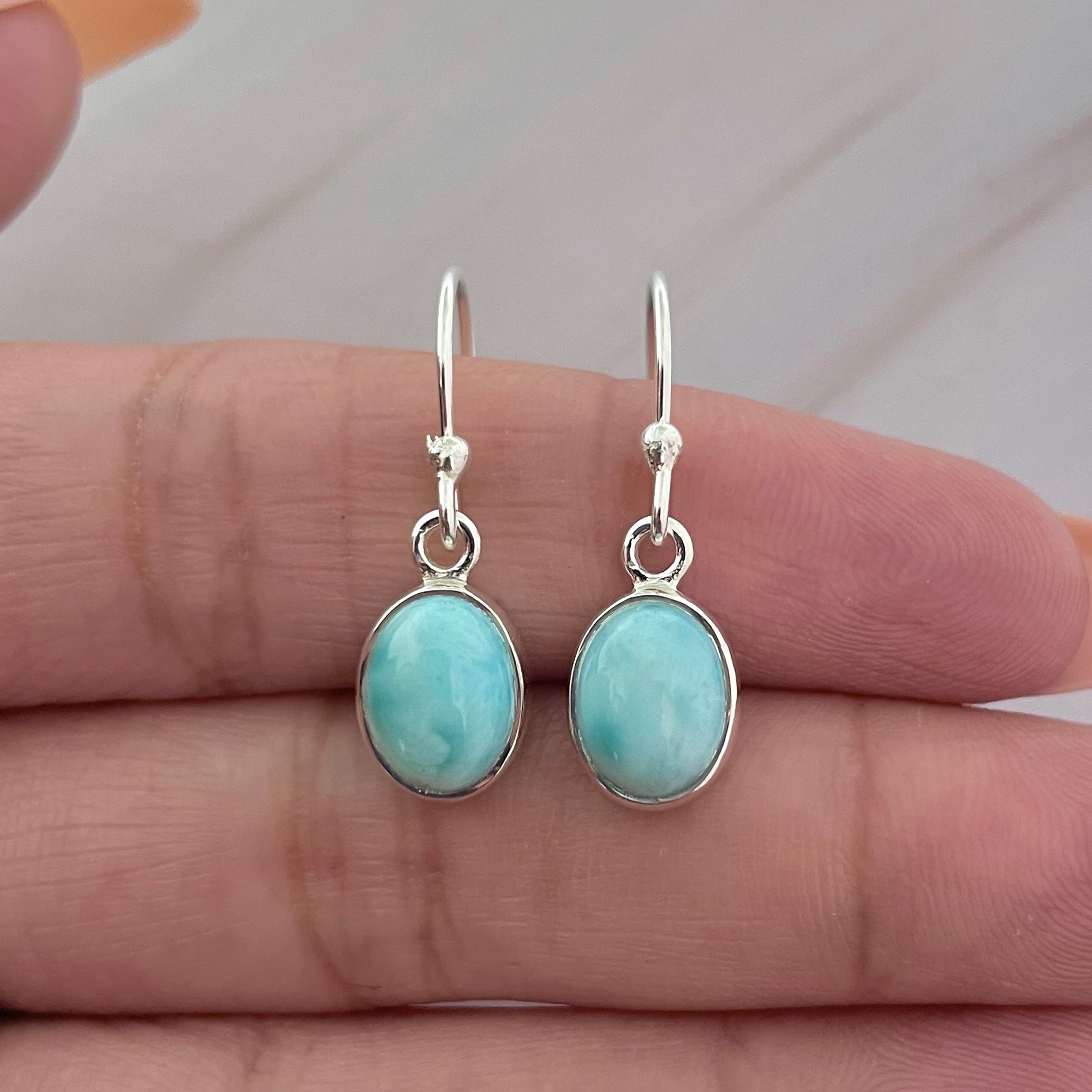 Larimar Earring-(LAR-E-2264.)