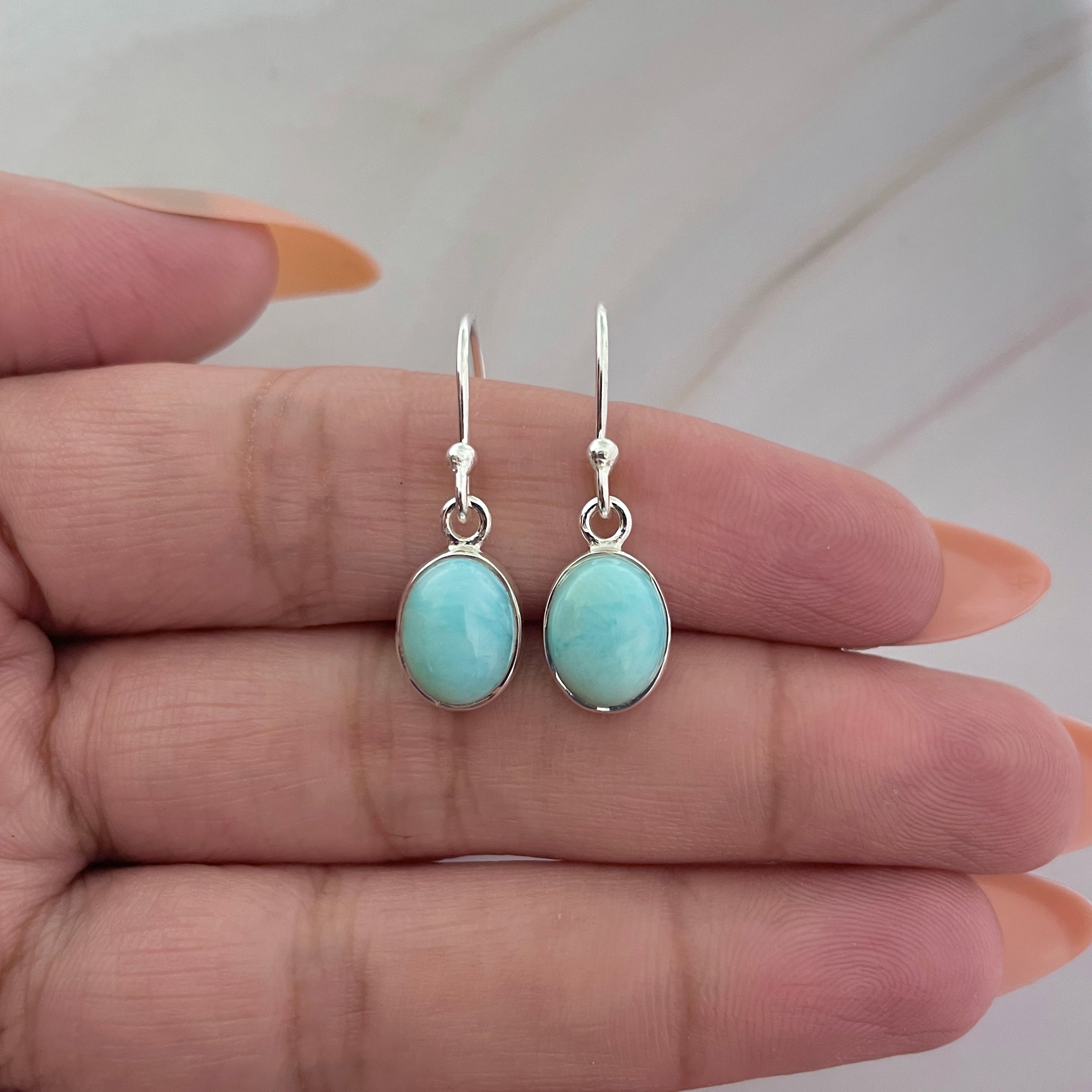 Larimar Earring-(LAR-E-2265.)
