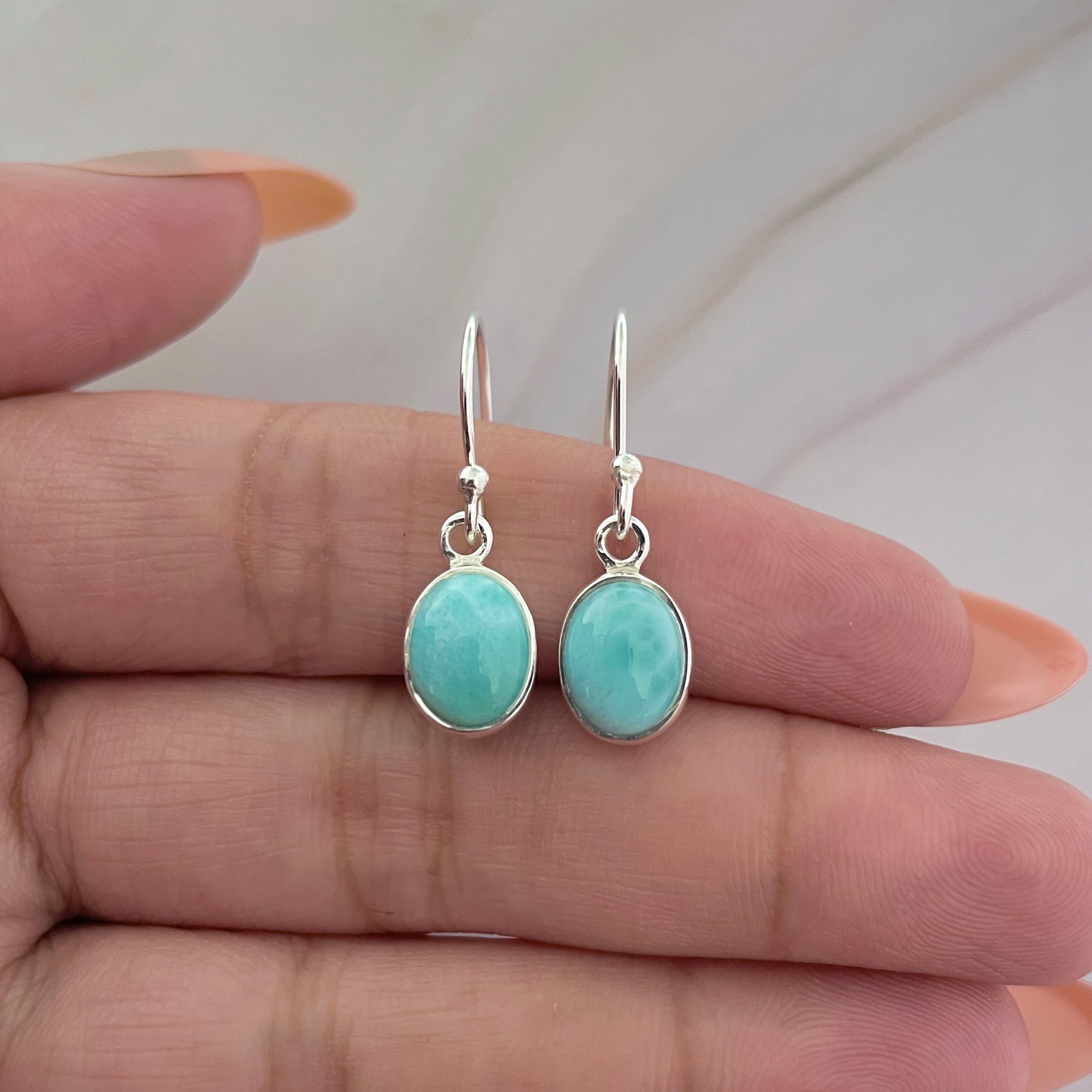 Larimar Earring-(LAR-E-2266.)