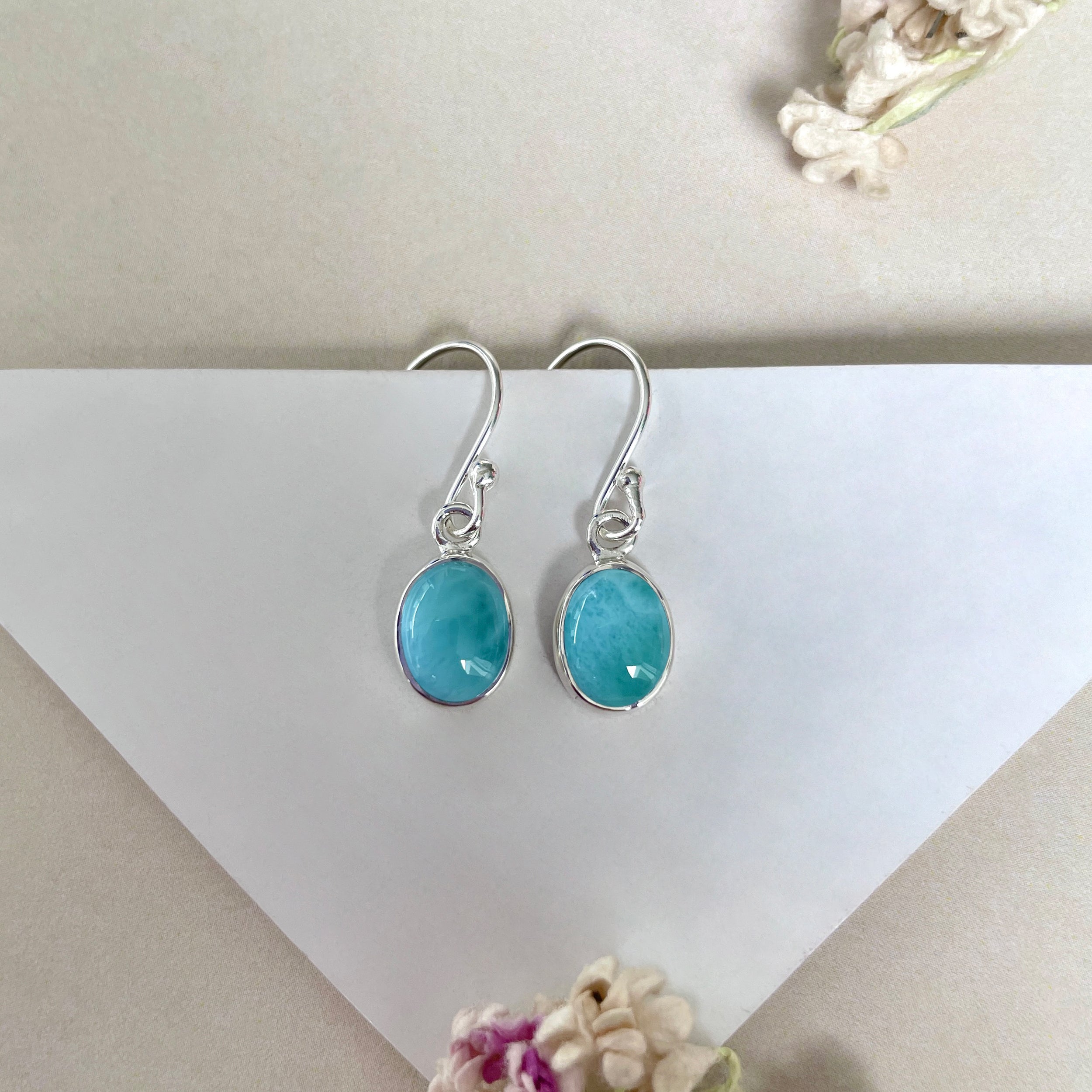 Larimar Earring-(LAR-E-2266.)