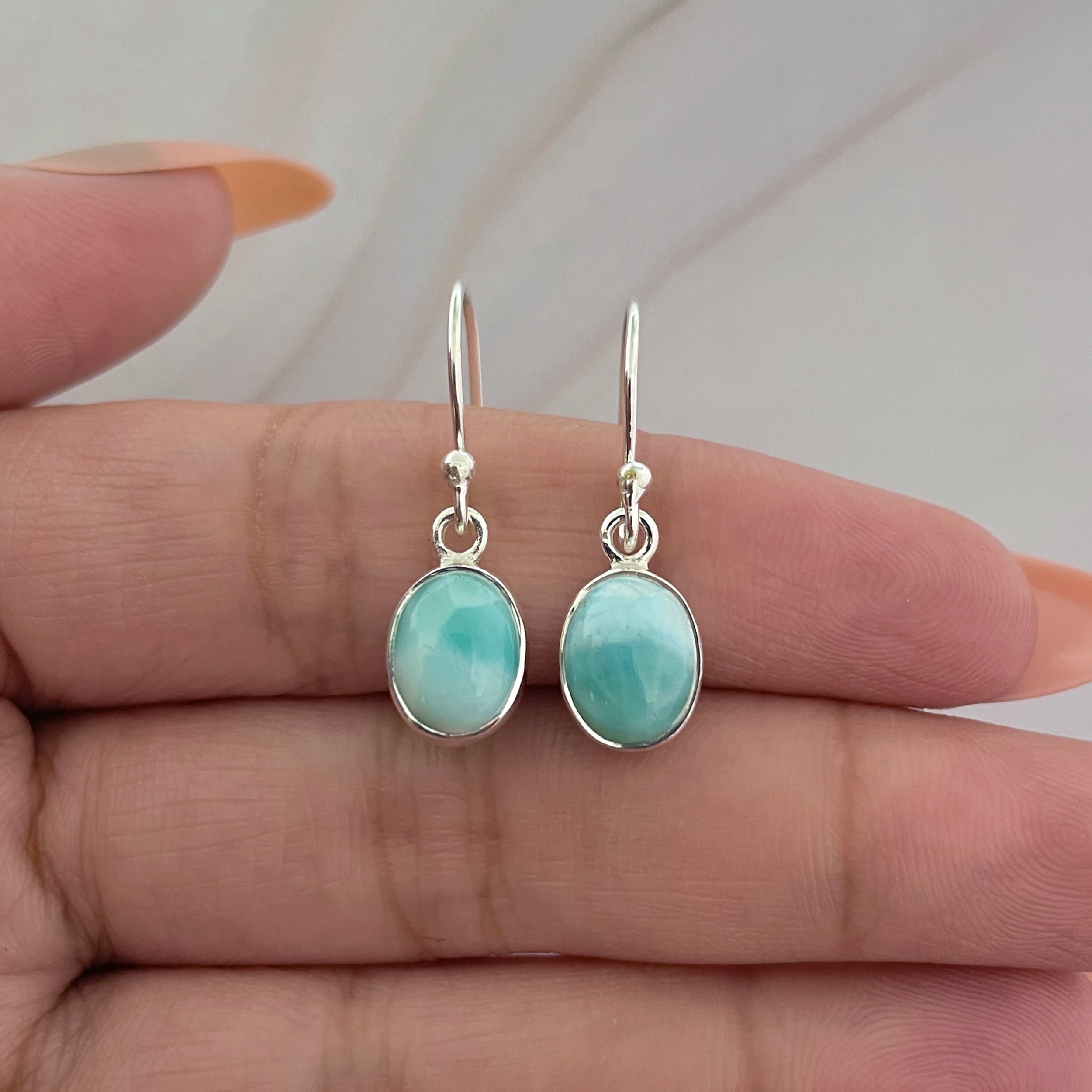 Larimar Earring-(LAR-E-2267.)