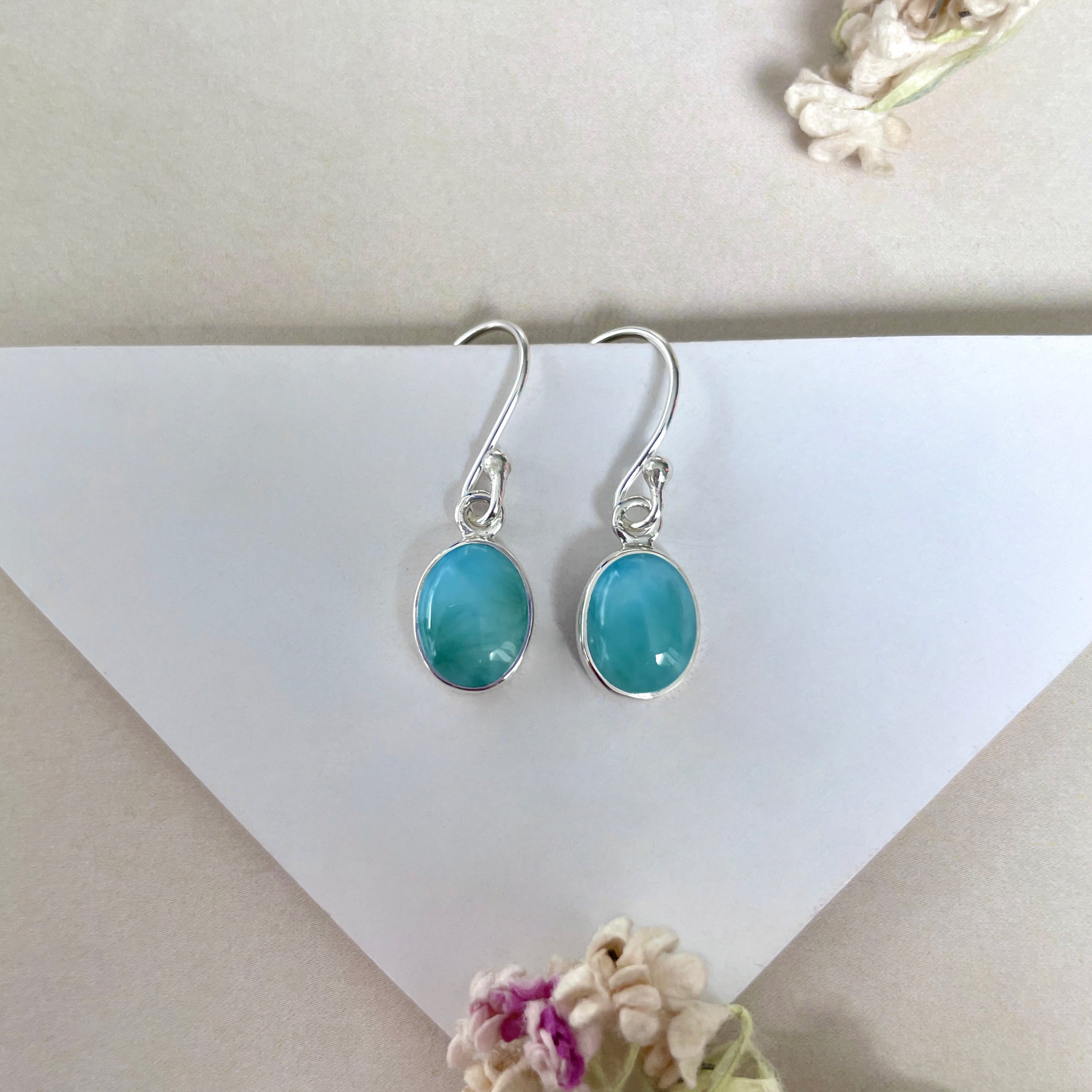 Larimar Earring-(LAR-E-2268.)