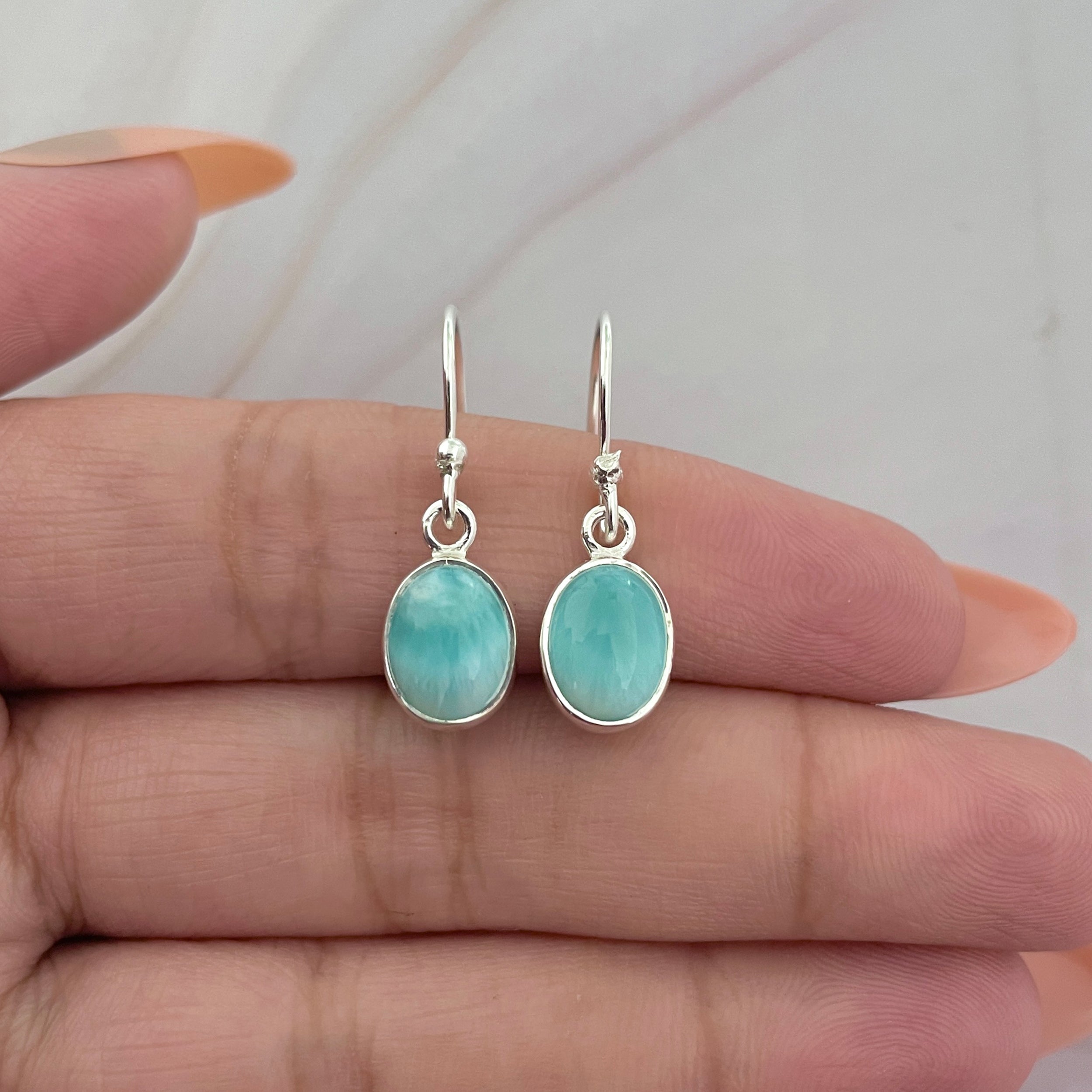 Larimar Earring-(LAR-E-2272.)
