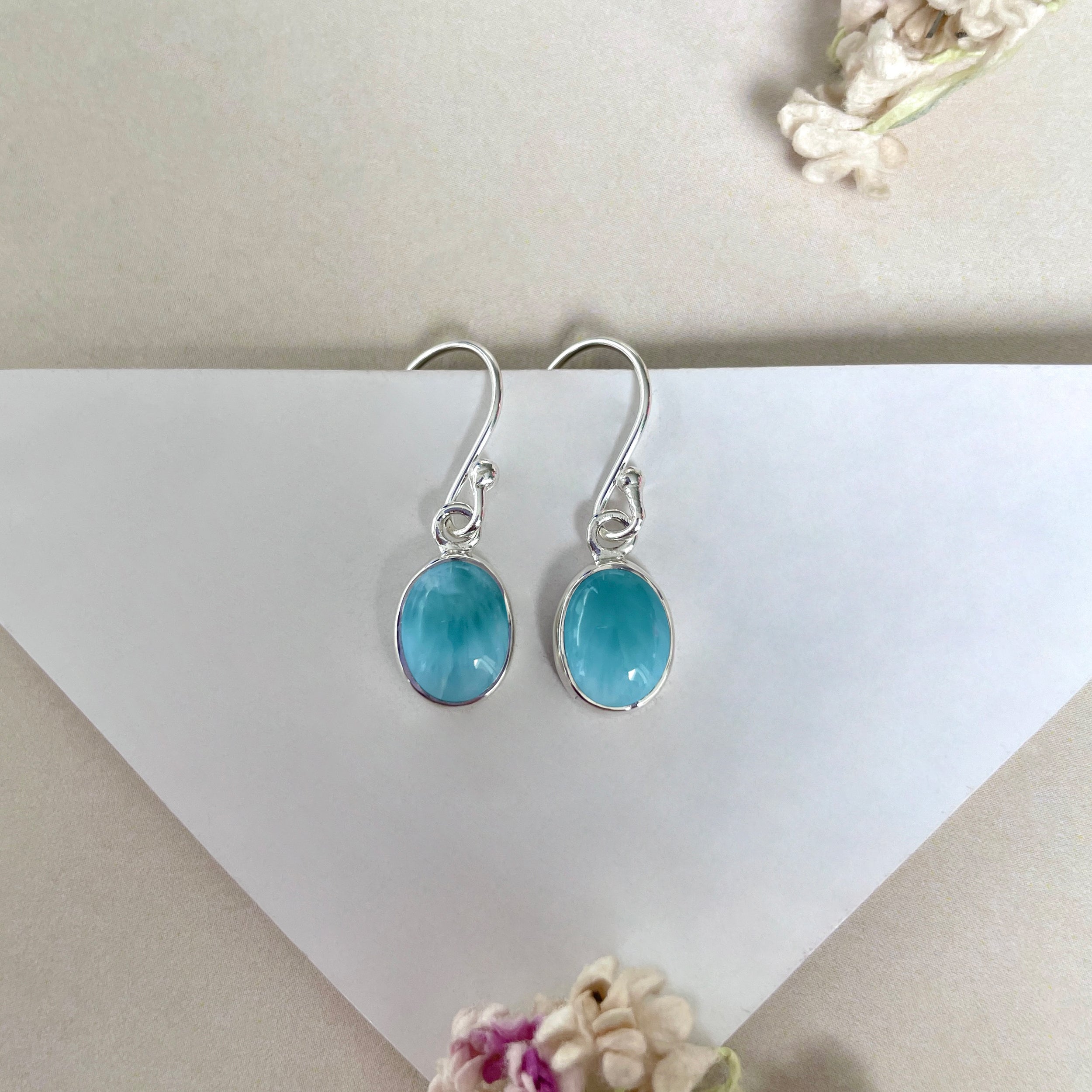 Larimar Earring-(LAR-E-2272.)