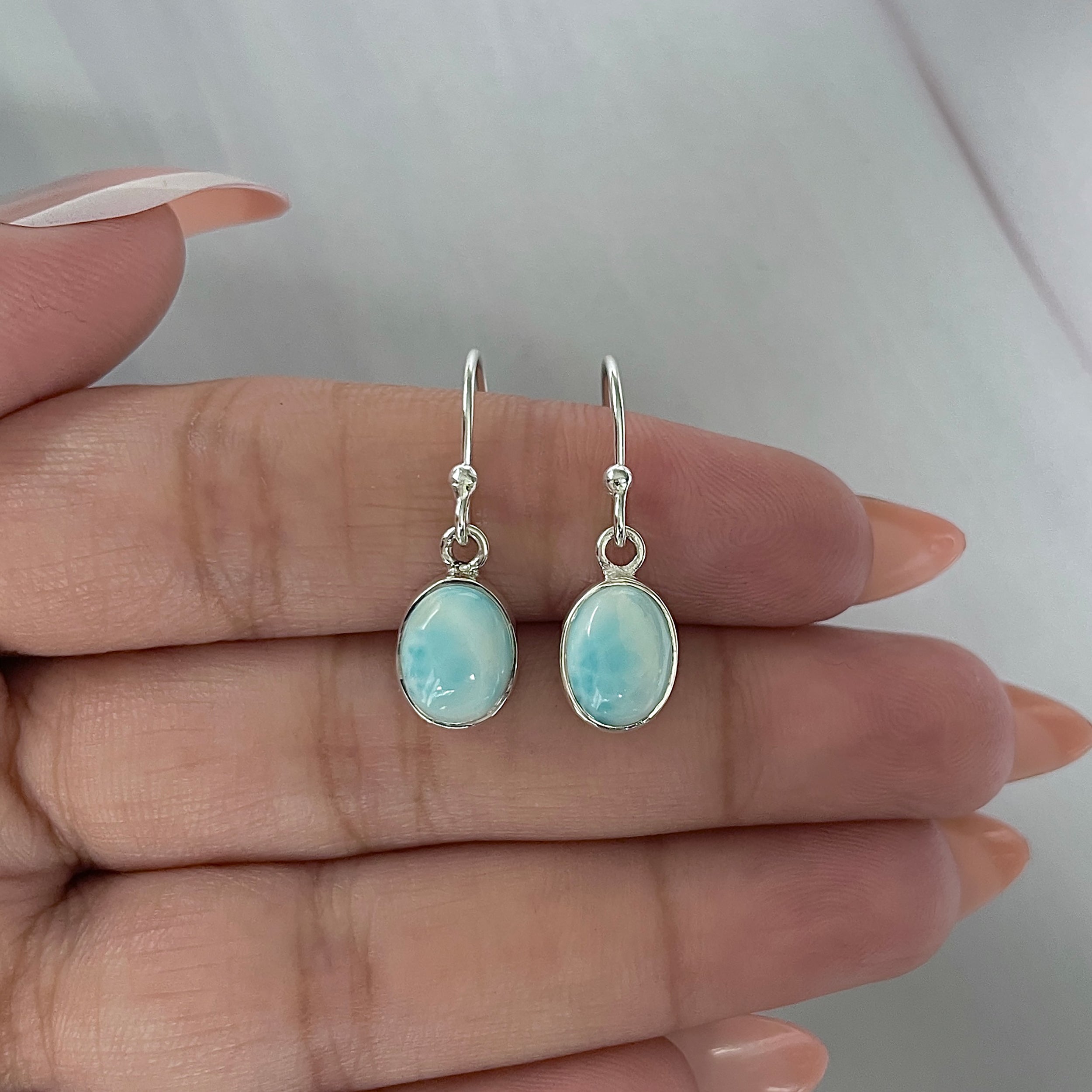 Larimar Earring-(LAR-E-2275.)