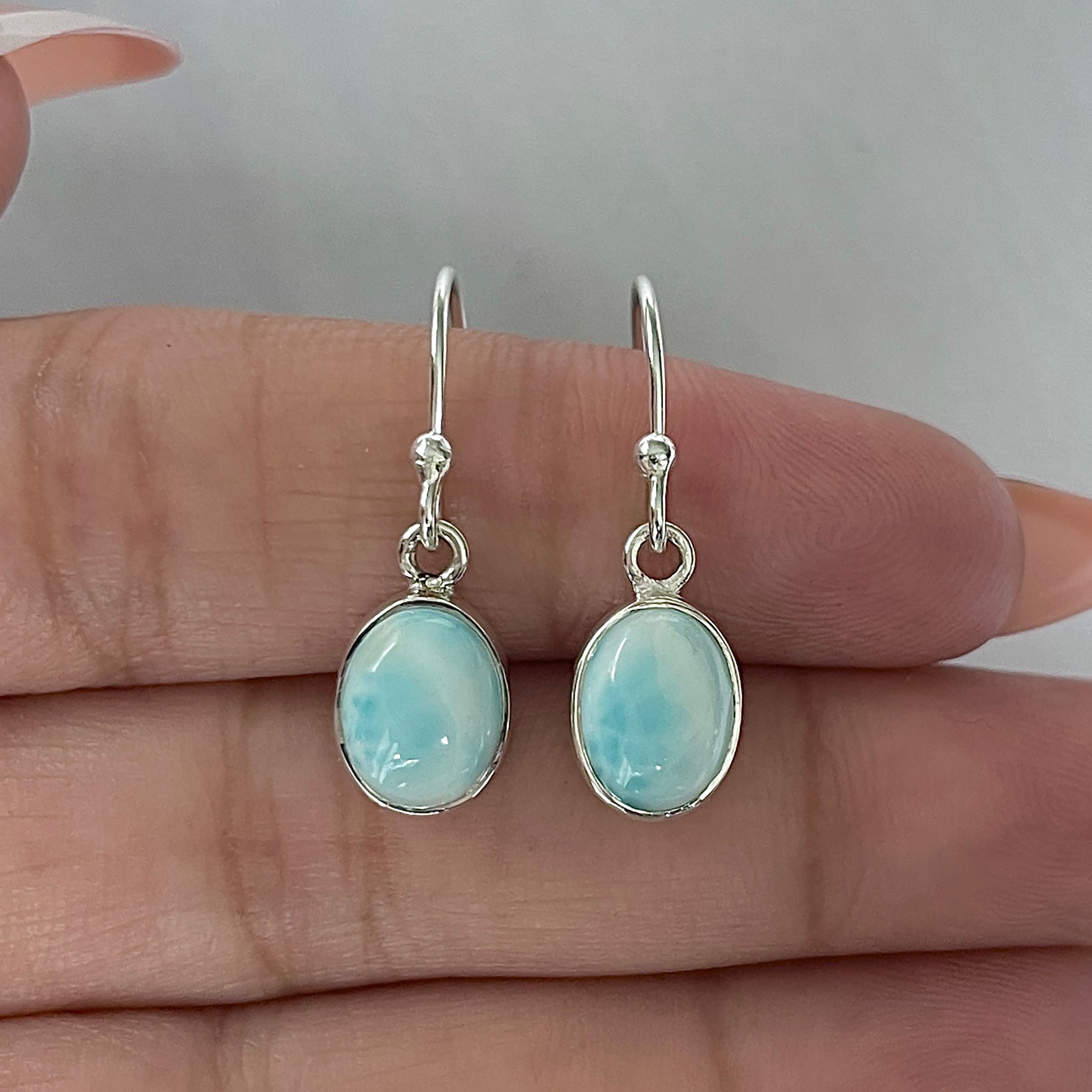 Larimar Earring-(LAR-E-2275.)