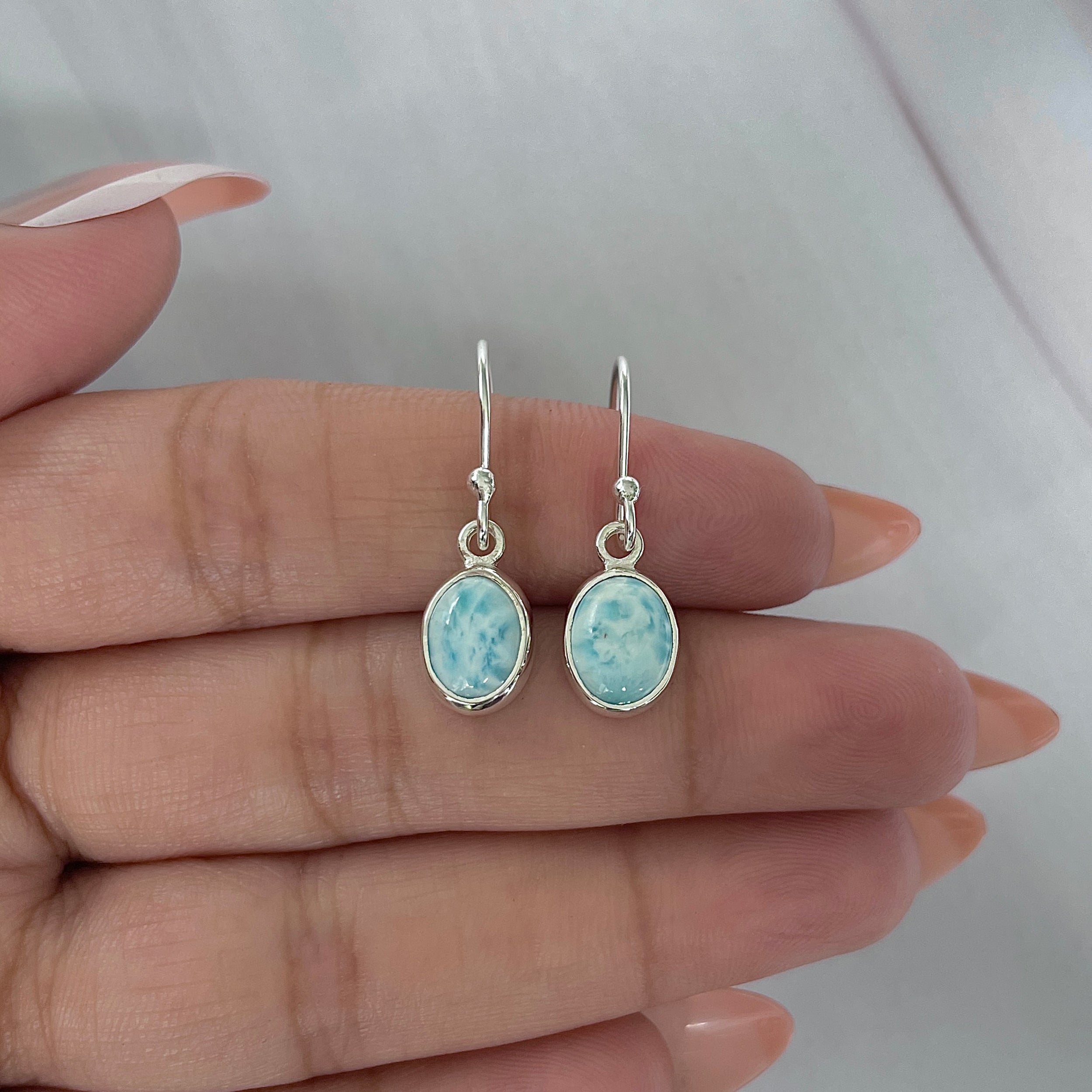 Larimar Earring-(LAR-E-2277.)