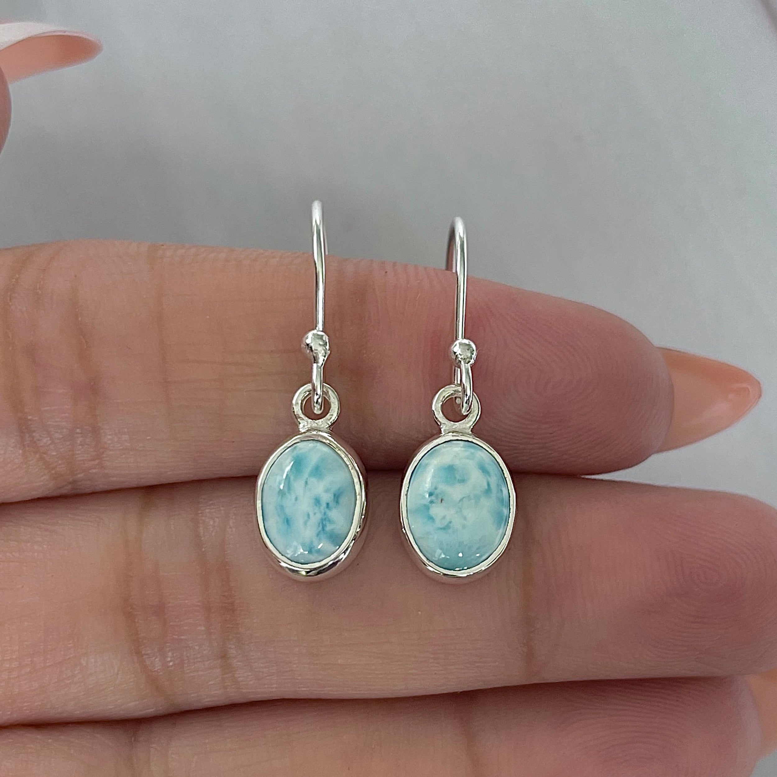 Larimar Earring-(LAR-E-2277.)