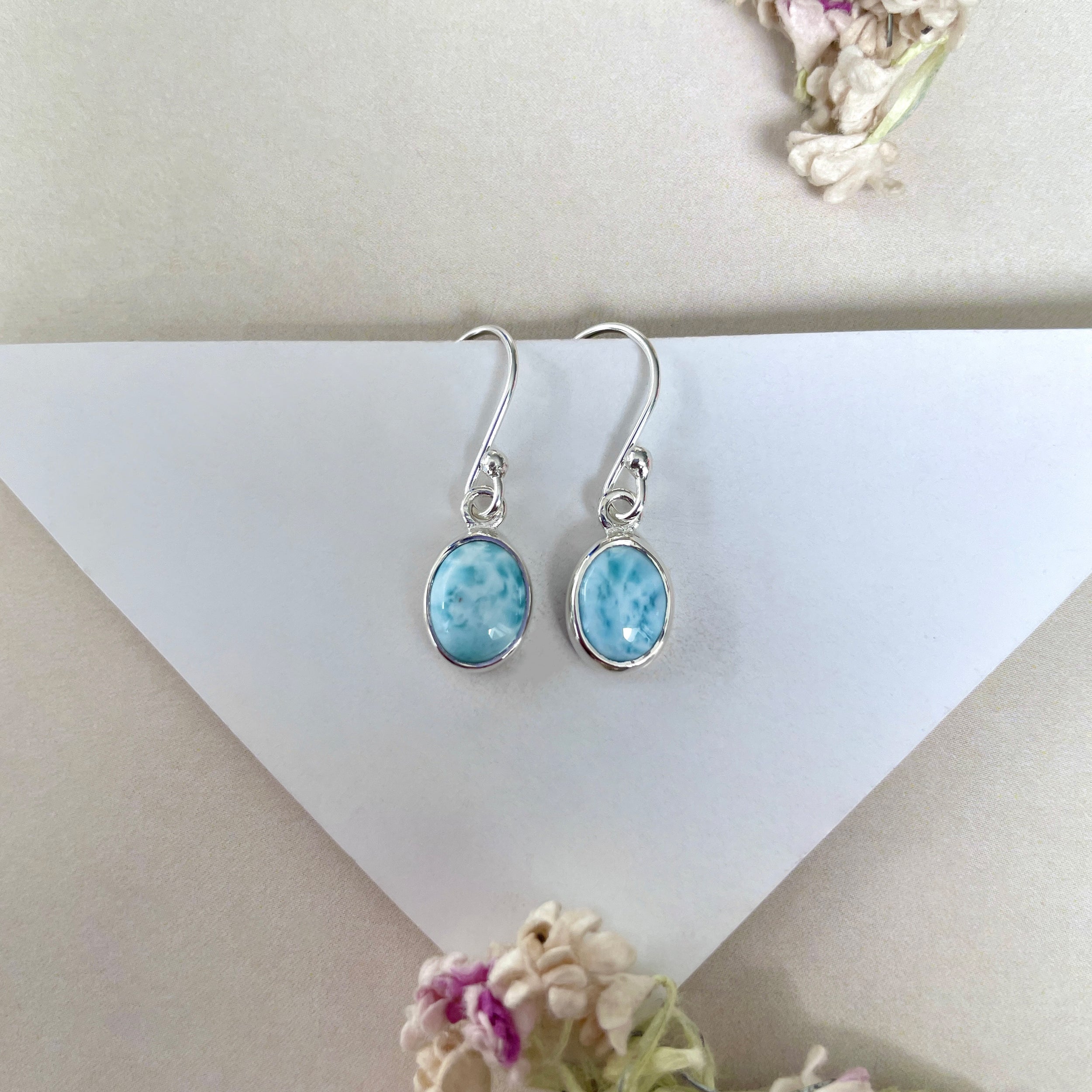 Larimar Earring-(LAR-E-2277.)