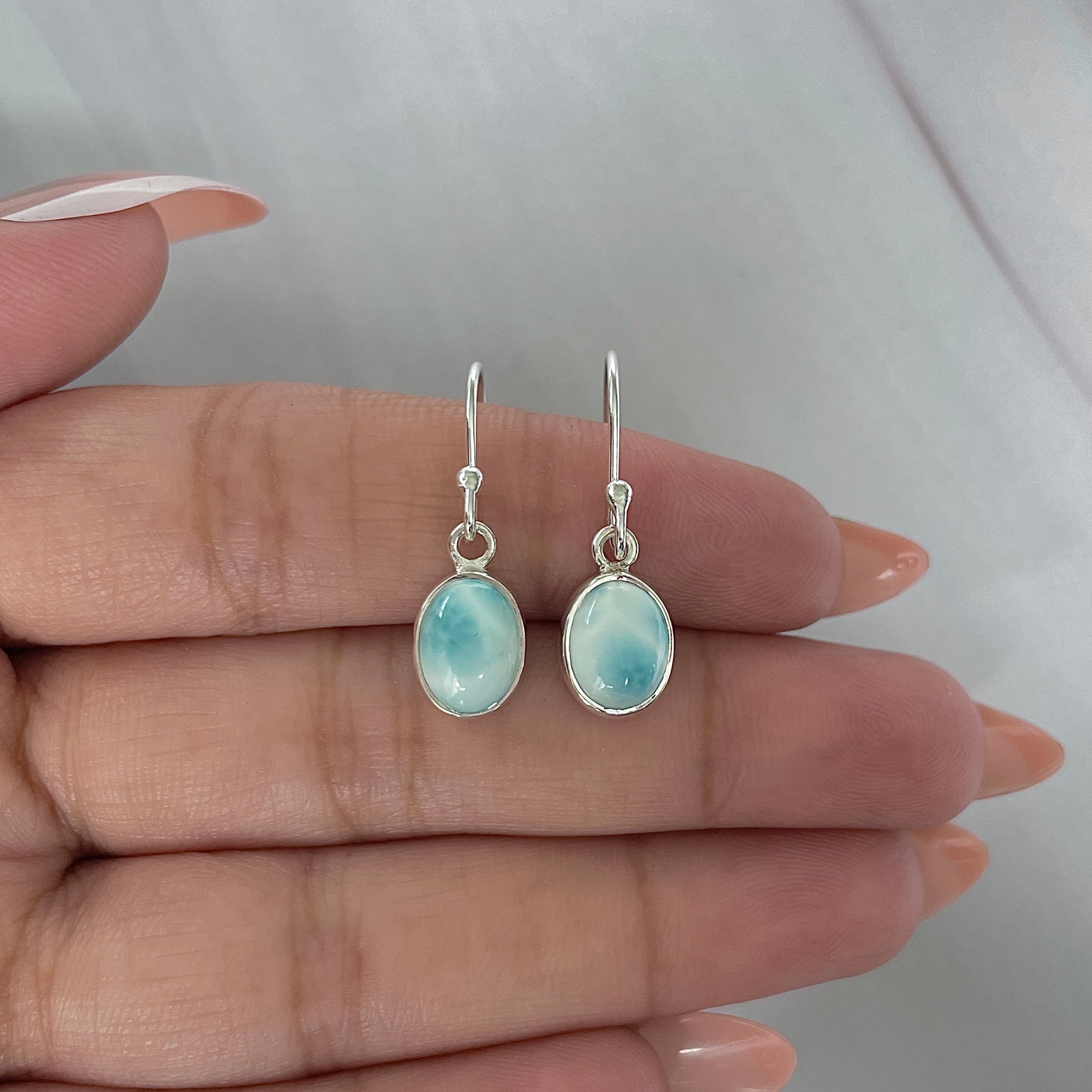 Larimar Earring-(LAR-E-2278.)