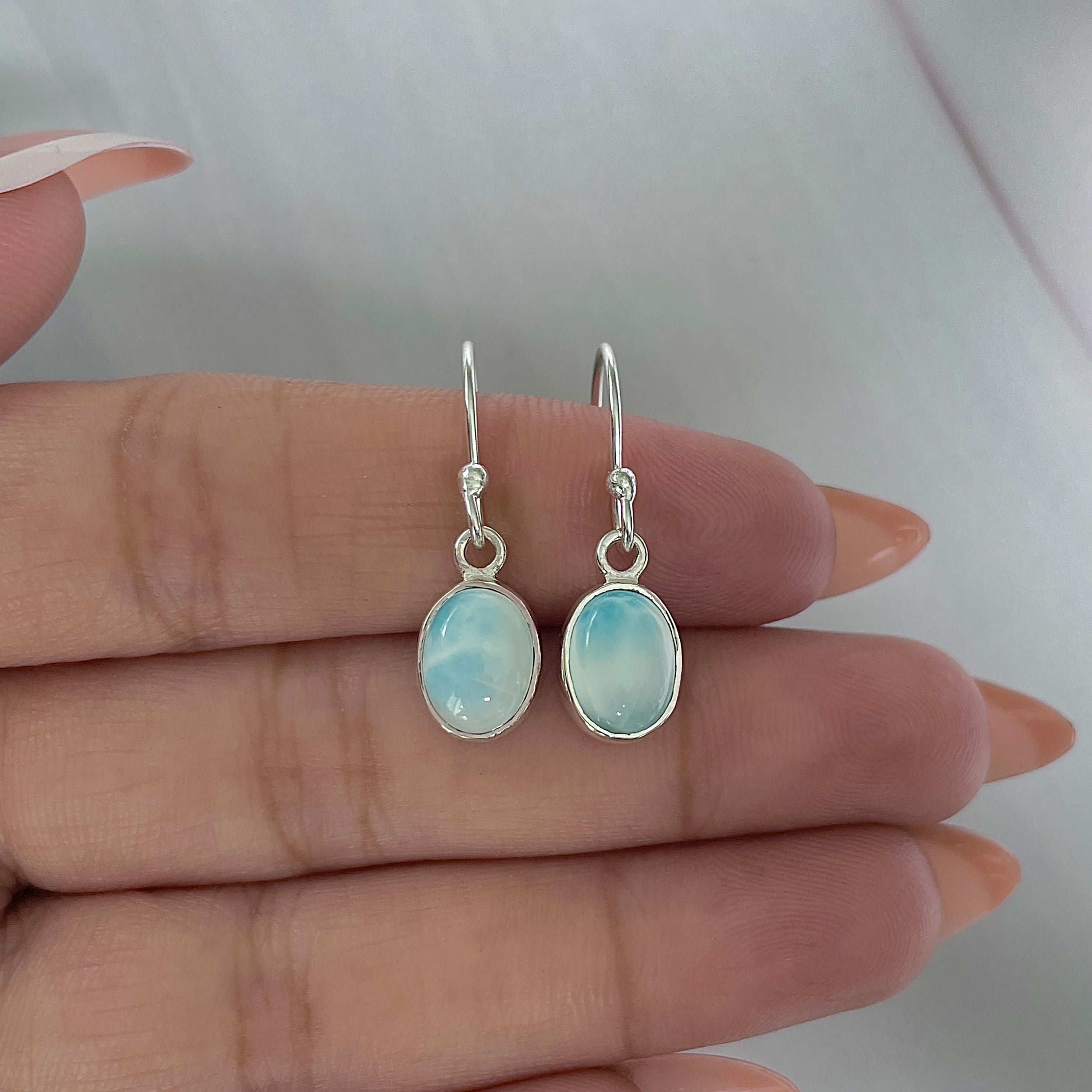 Larimar Earring-(LAR-E-2279.)