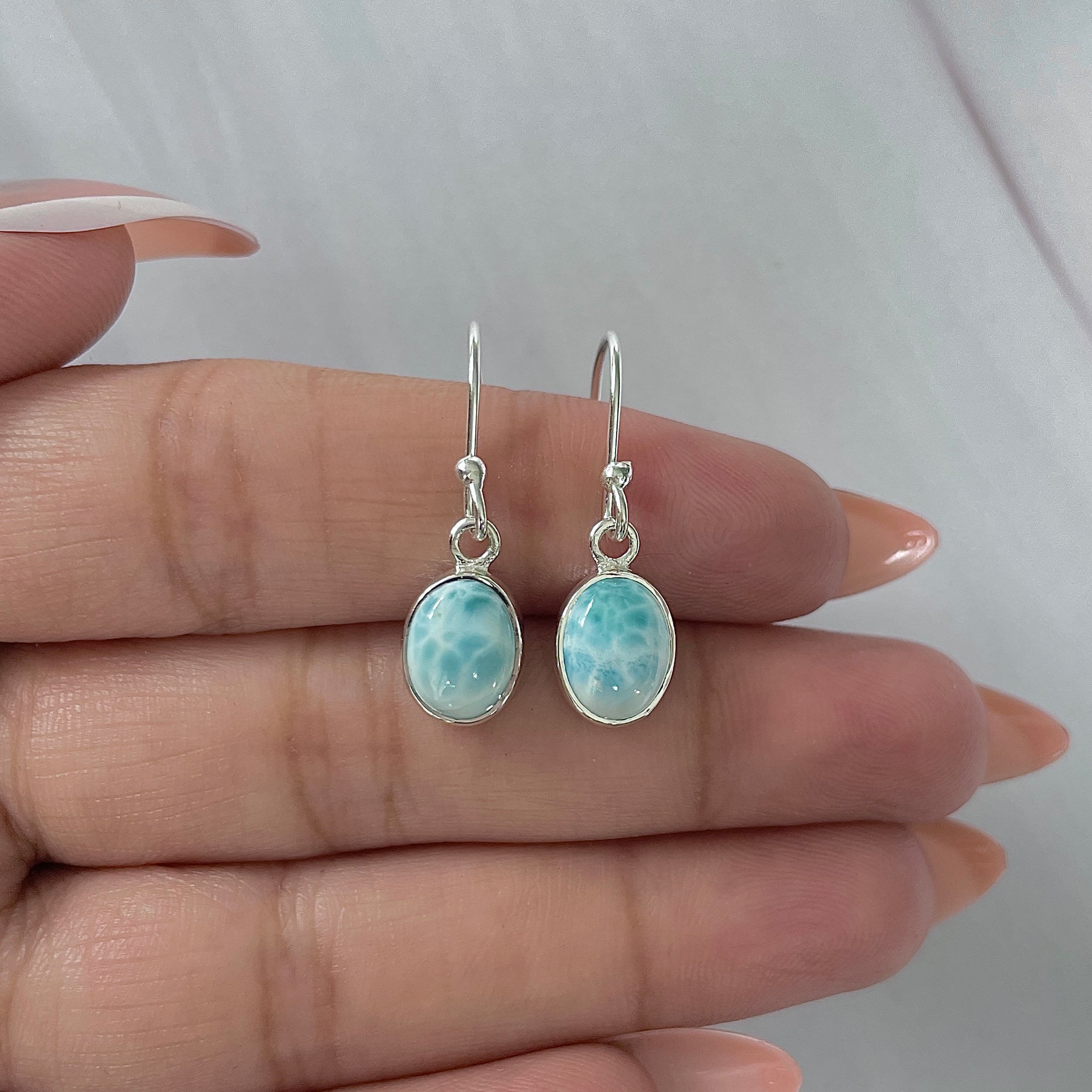 Larimar Earring-(LAR-E-2280.)
