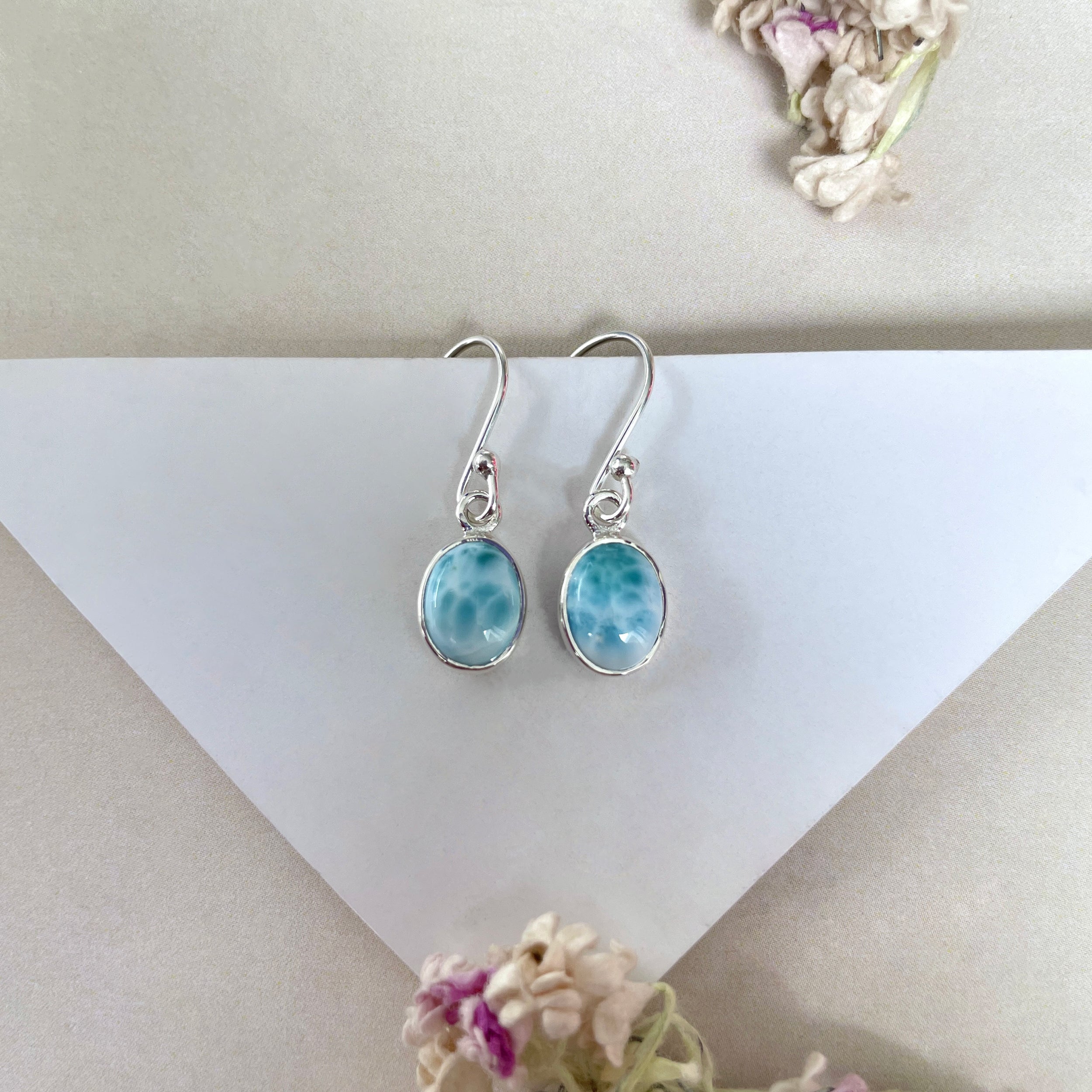 Larimar Earring-(LAR-E-2280.)