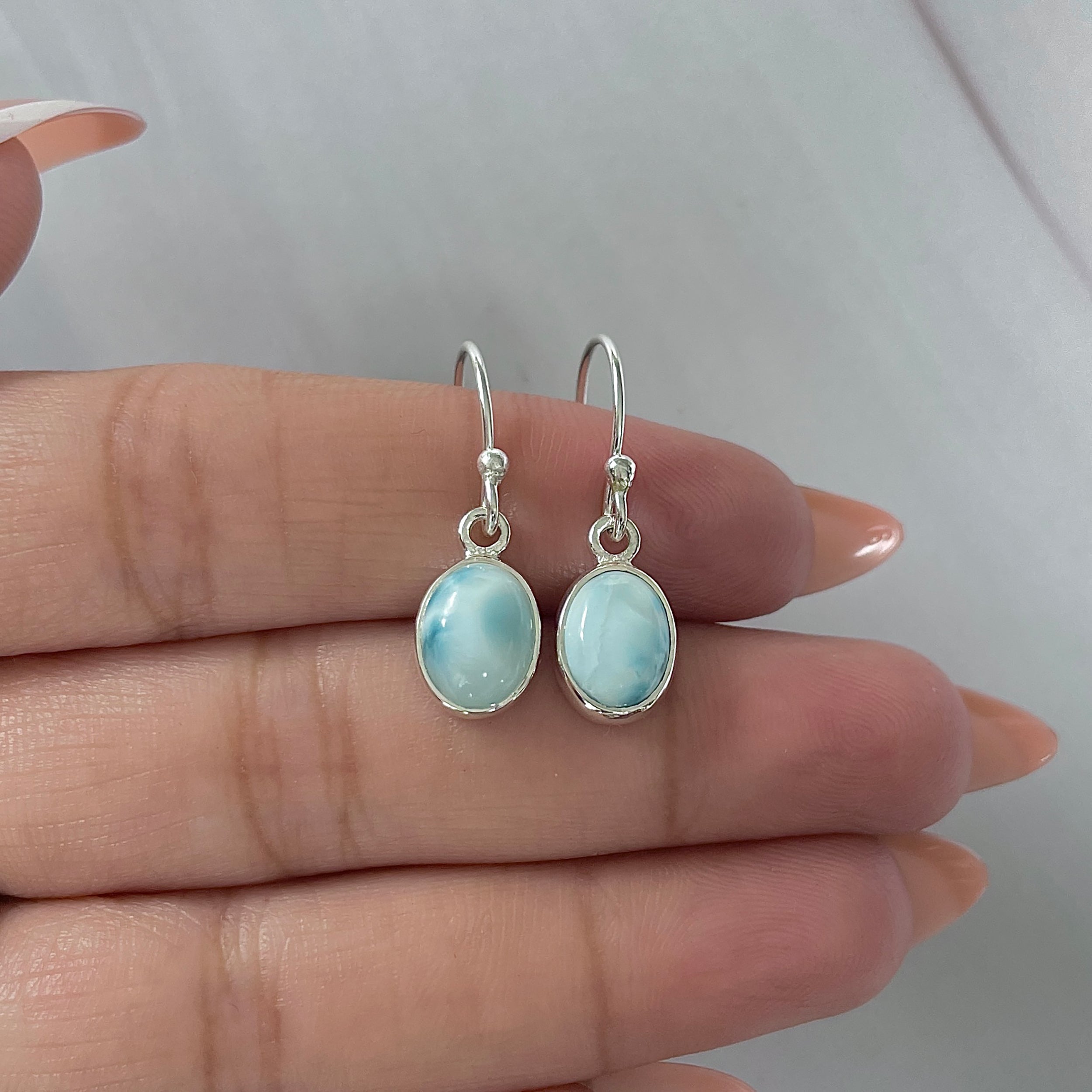 Larimar Earring-(LAR-E-2281.)