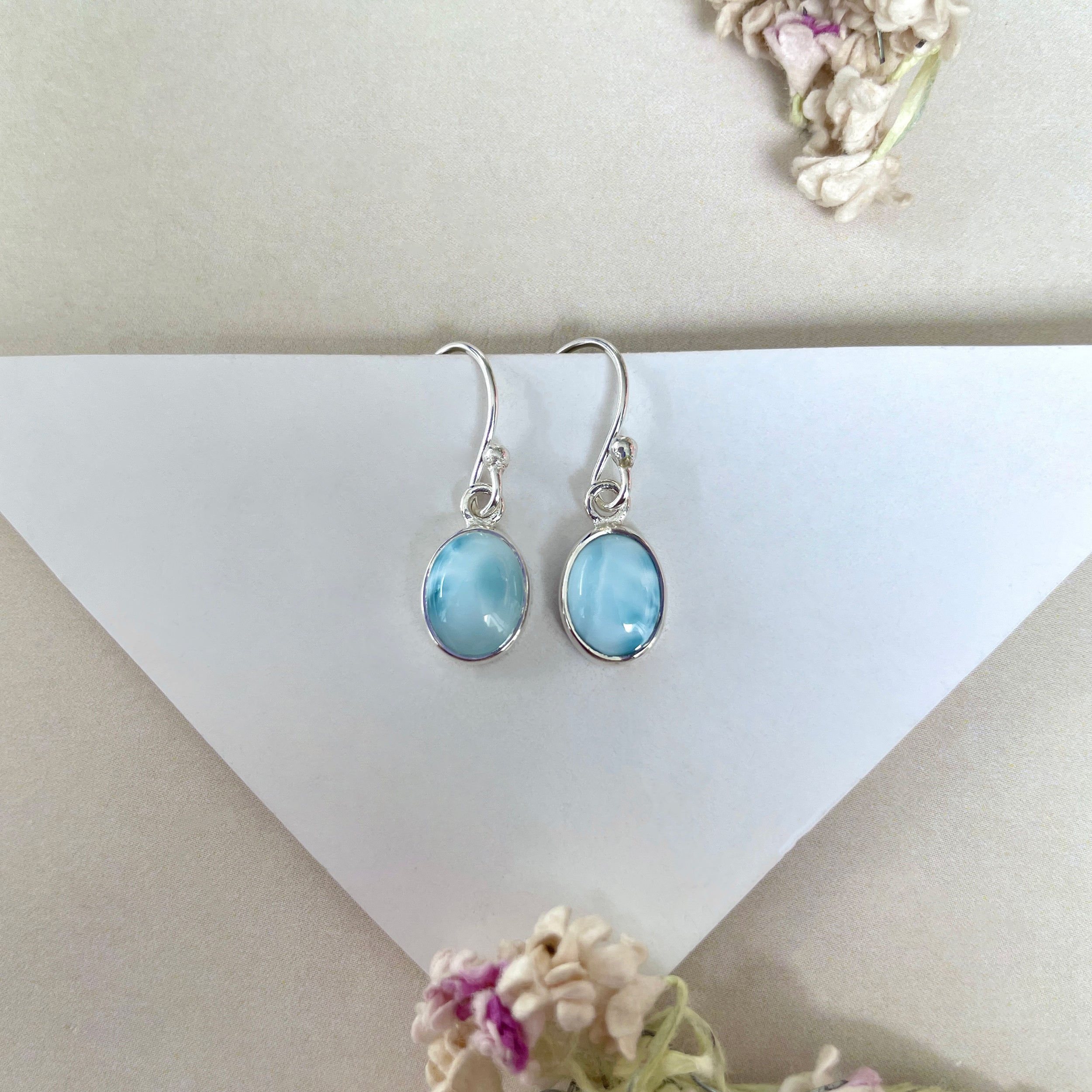 Larimar Earring-(LAR-E-2281.)