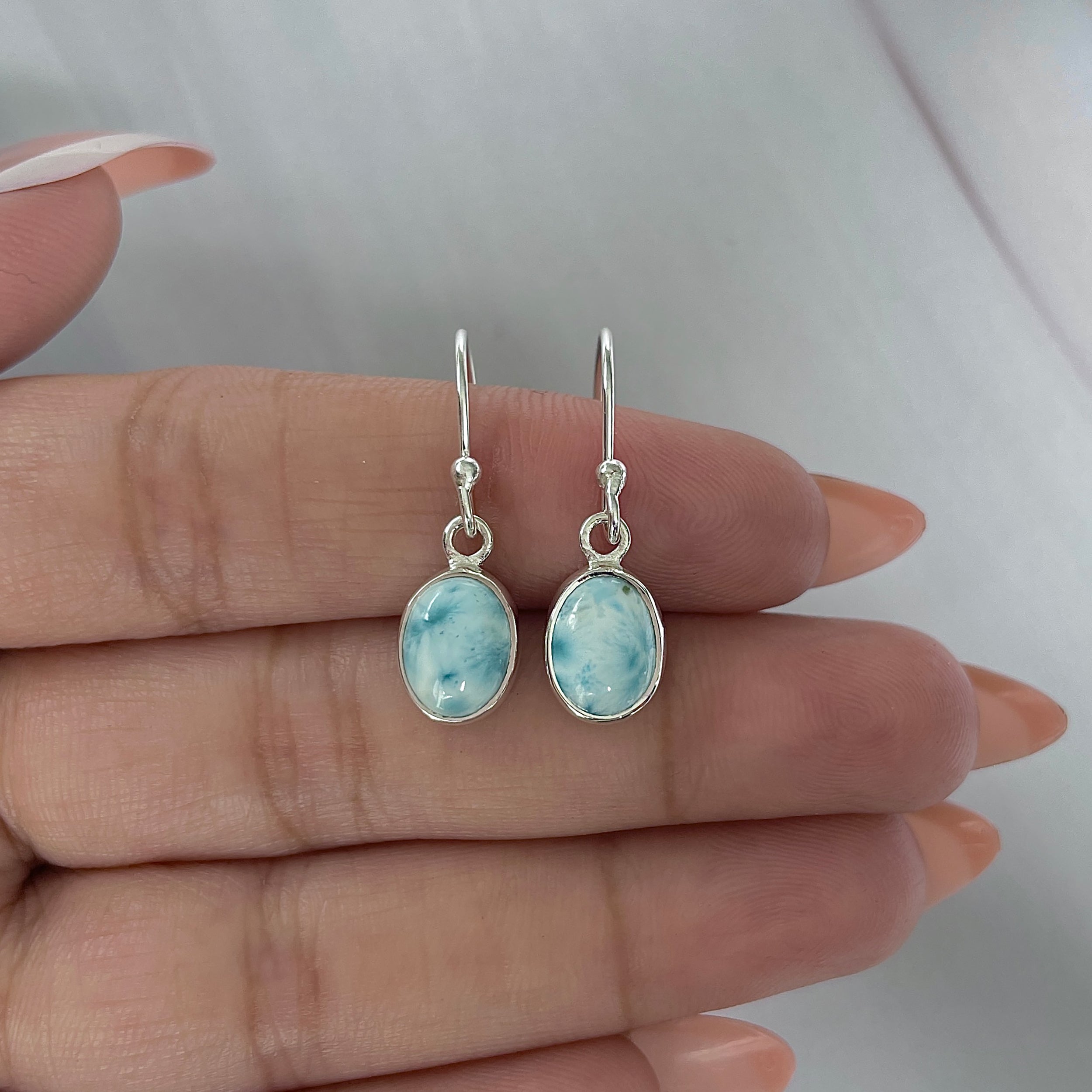Larimar Earring-(LAR-E-2282.)
