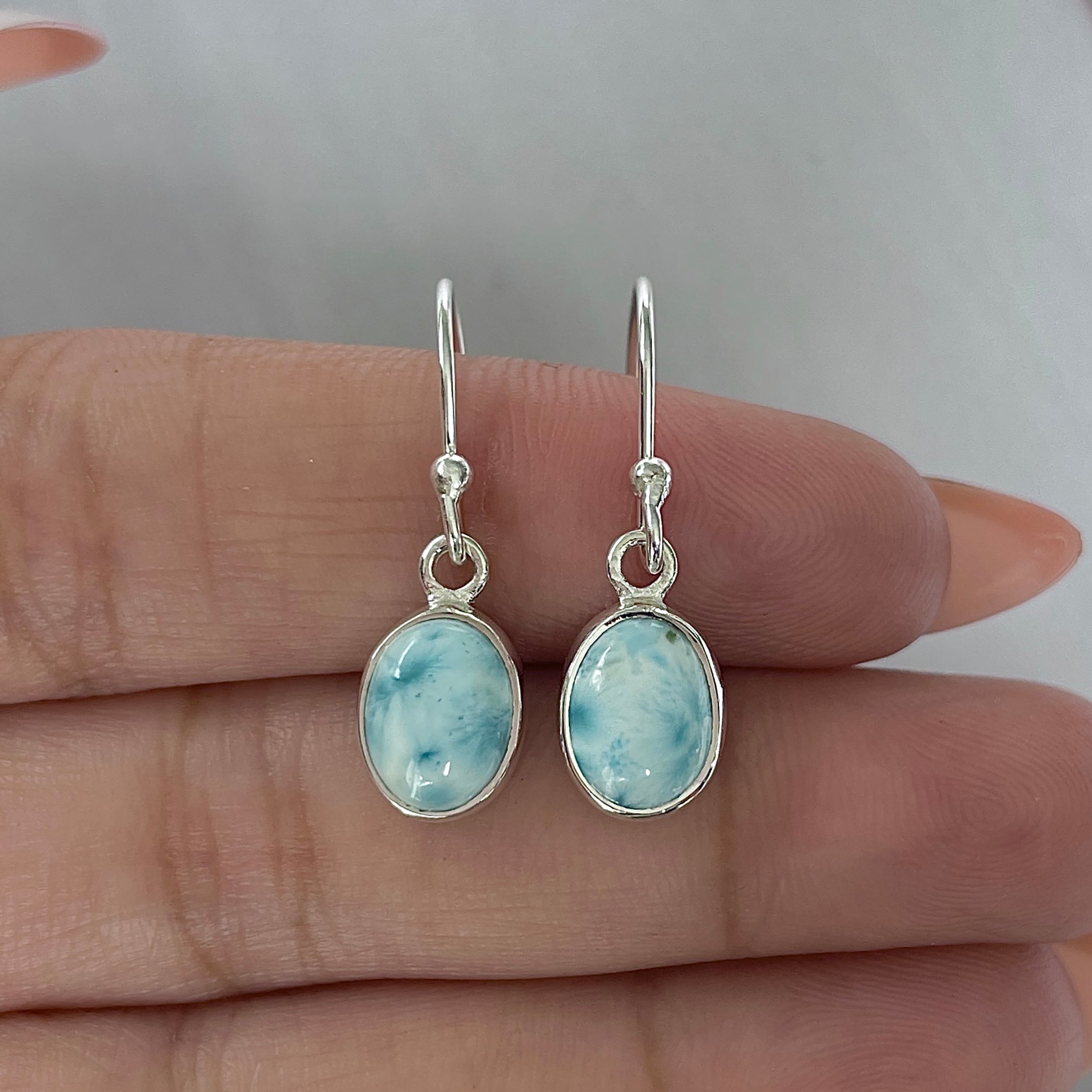 Larimar Earring-(LAR-E-2282.)