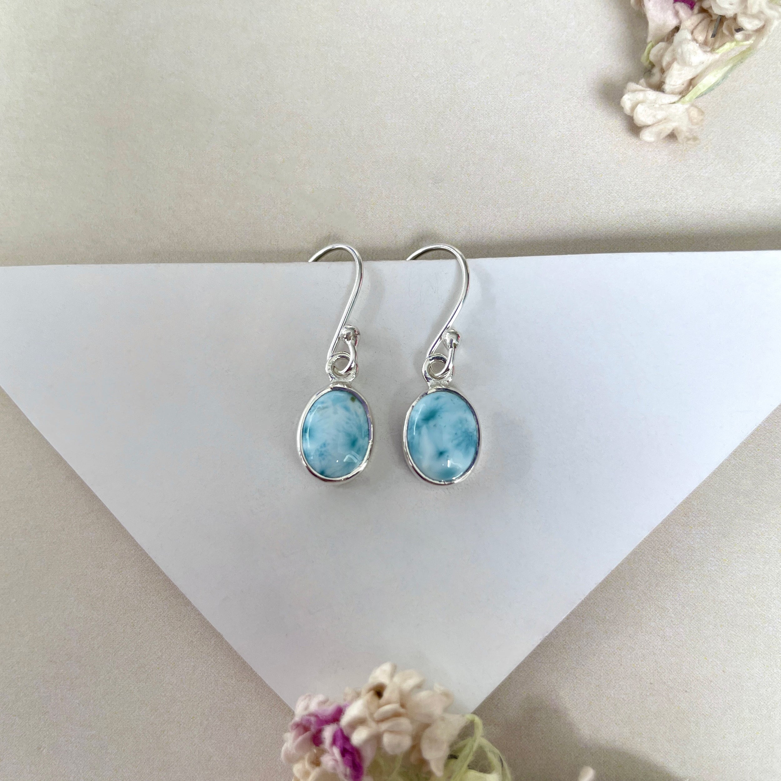 Larimar Earring-(LAR-E-2282.)