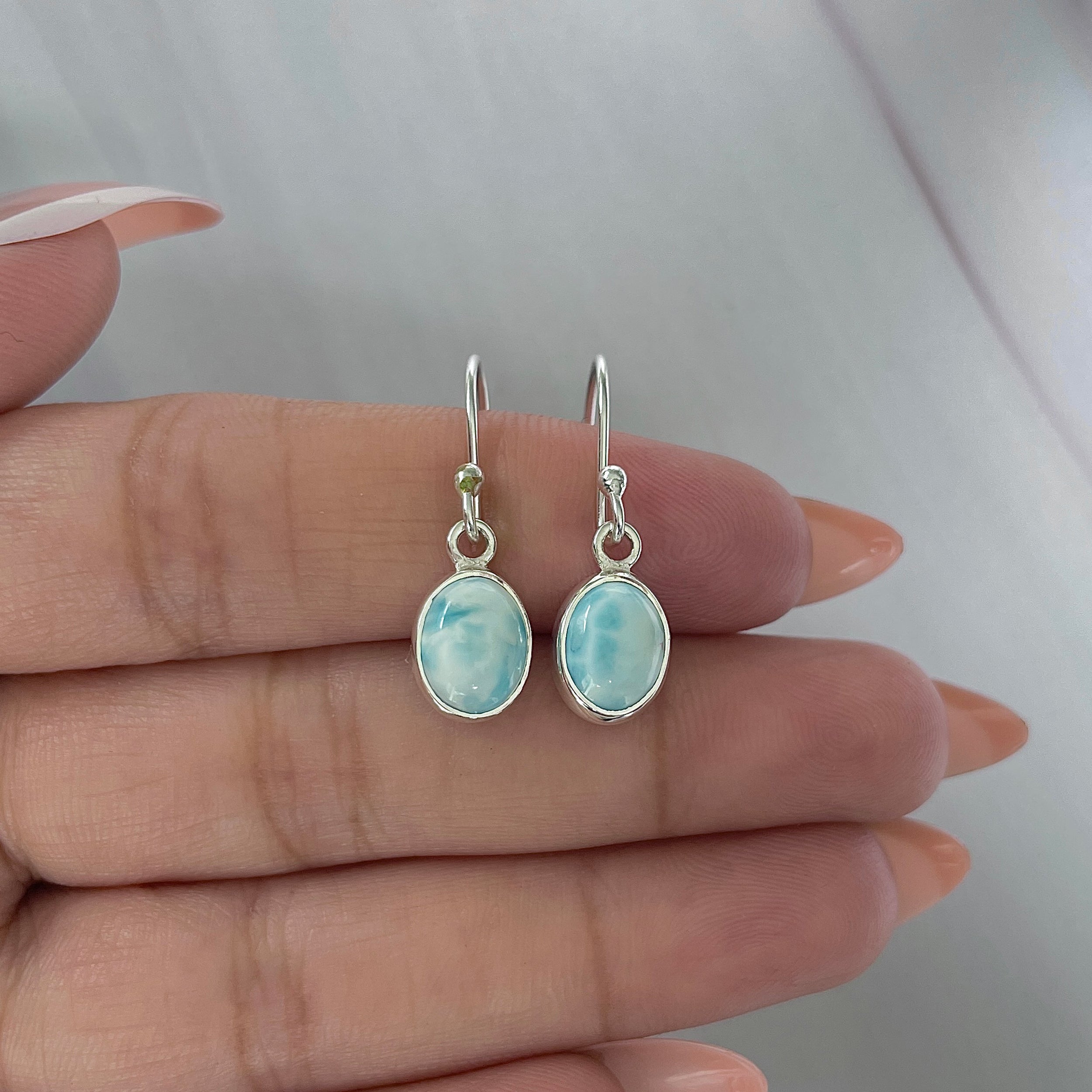Larimar Earring-(LAR-E-2283.)
