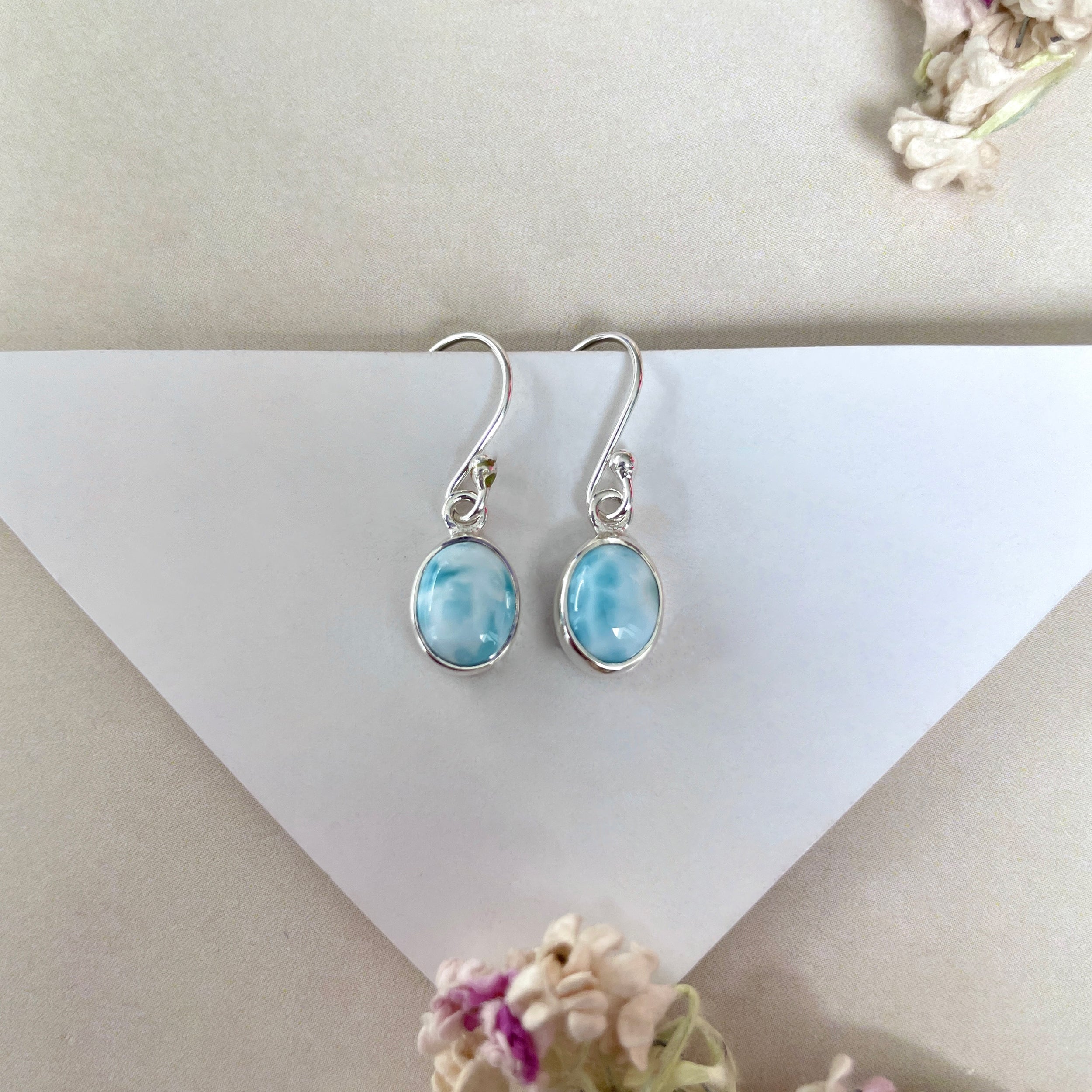 Larimar Earring-(LAR-E-2283.)