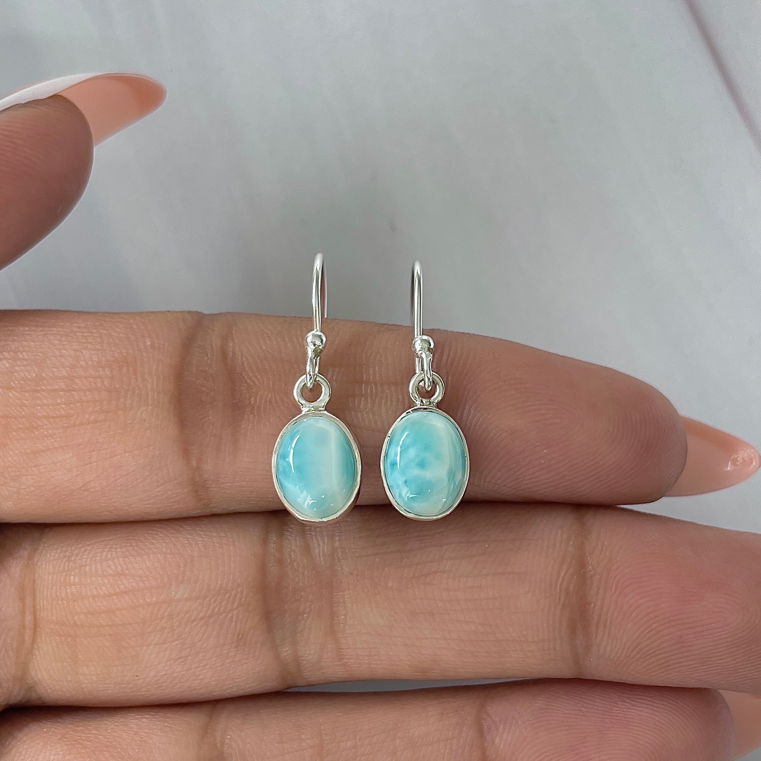 Larimar Earring-(LAR-E-2284.)