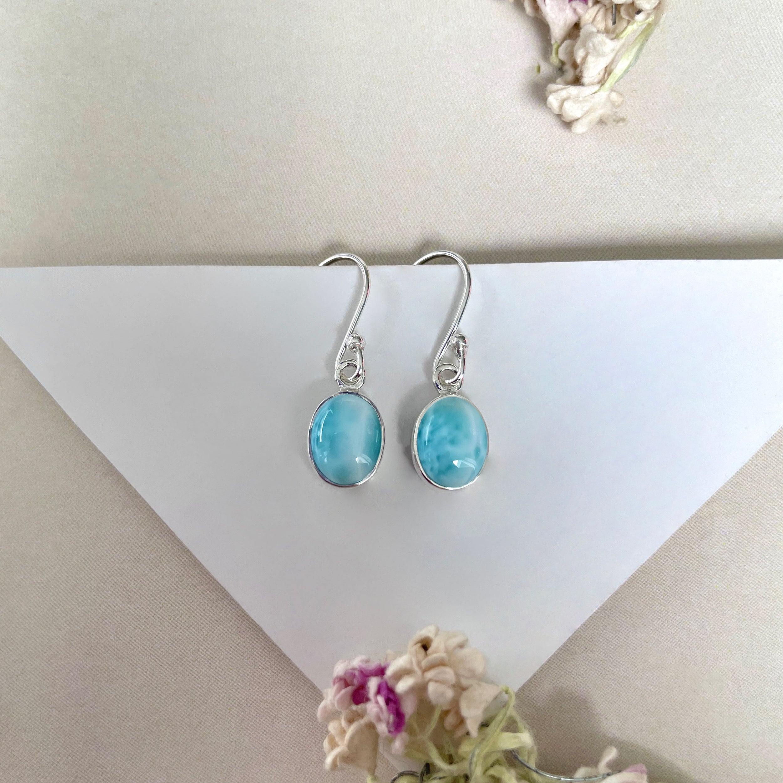 Larimar Earring-(LAR-E-2284.)