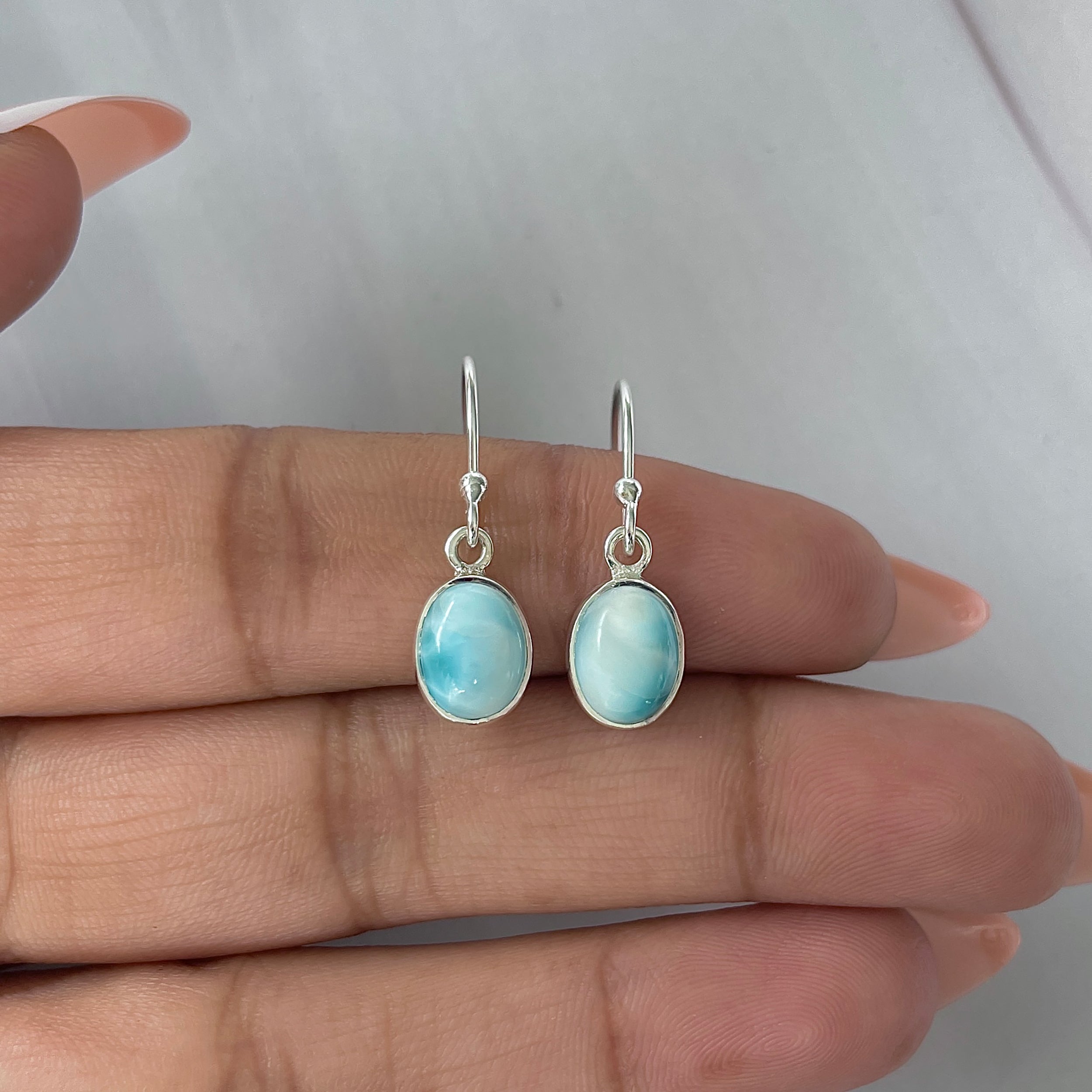 Larimar Earring-(LAR-E-2285.)
