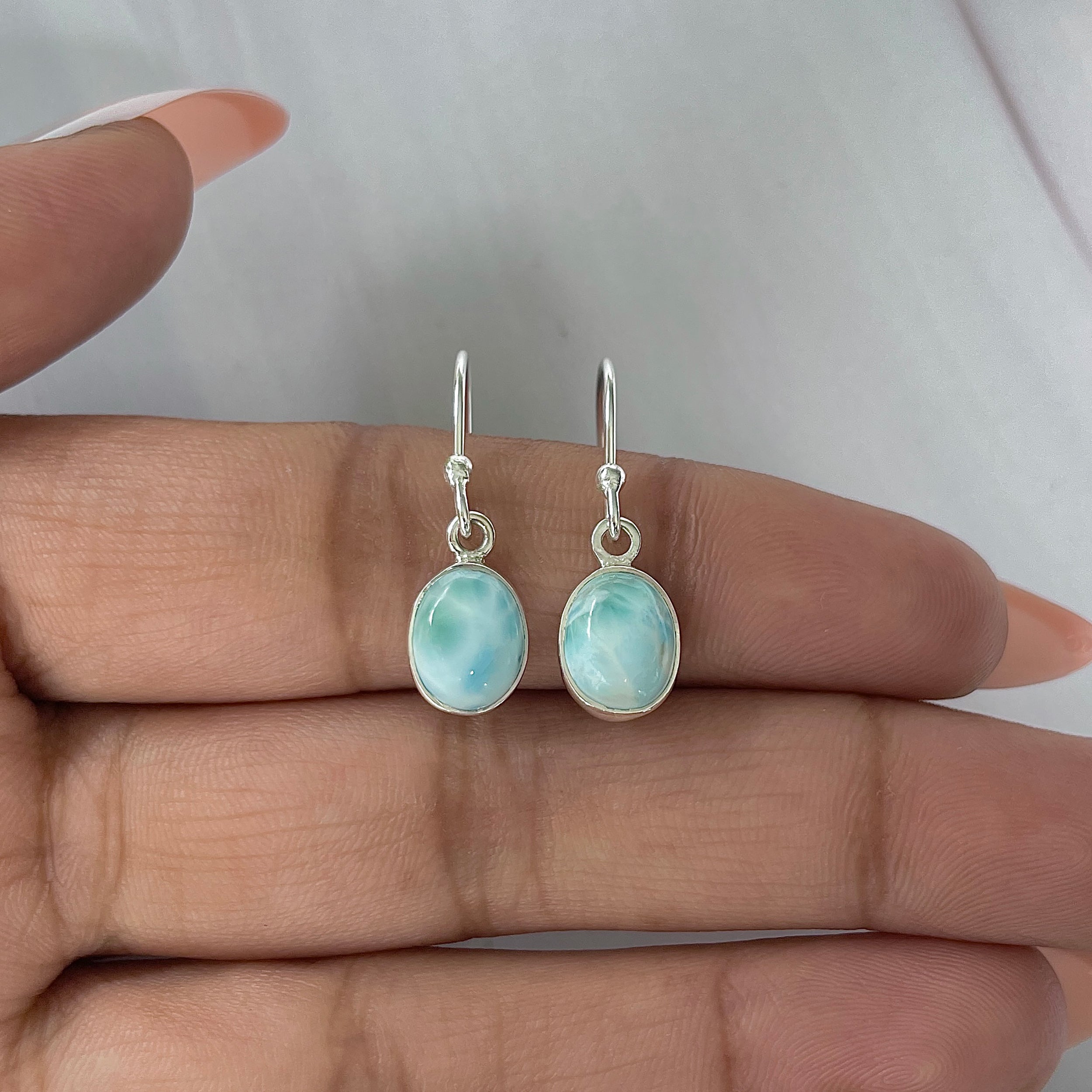 Larimar Earring-(LAR-E-2286.)