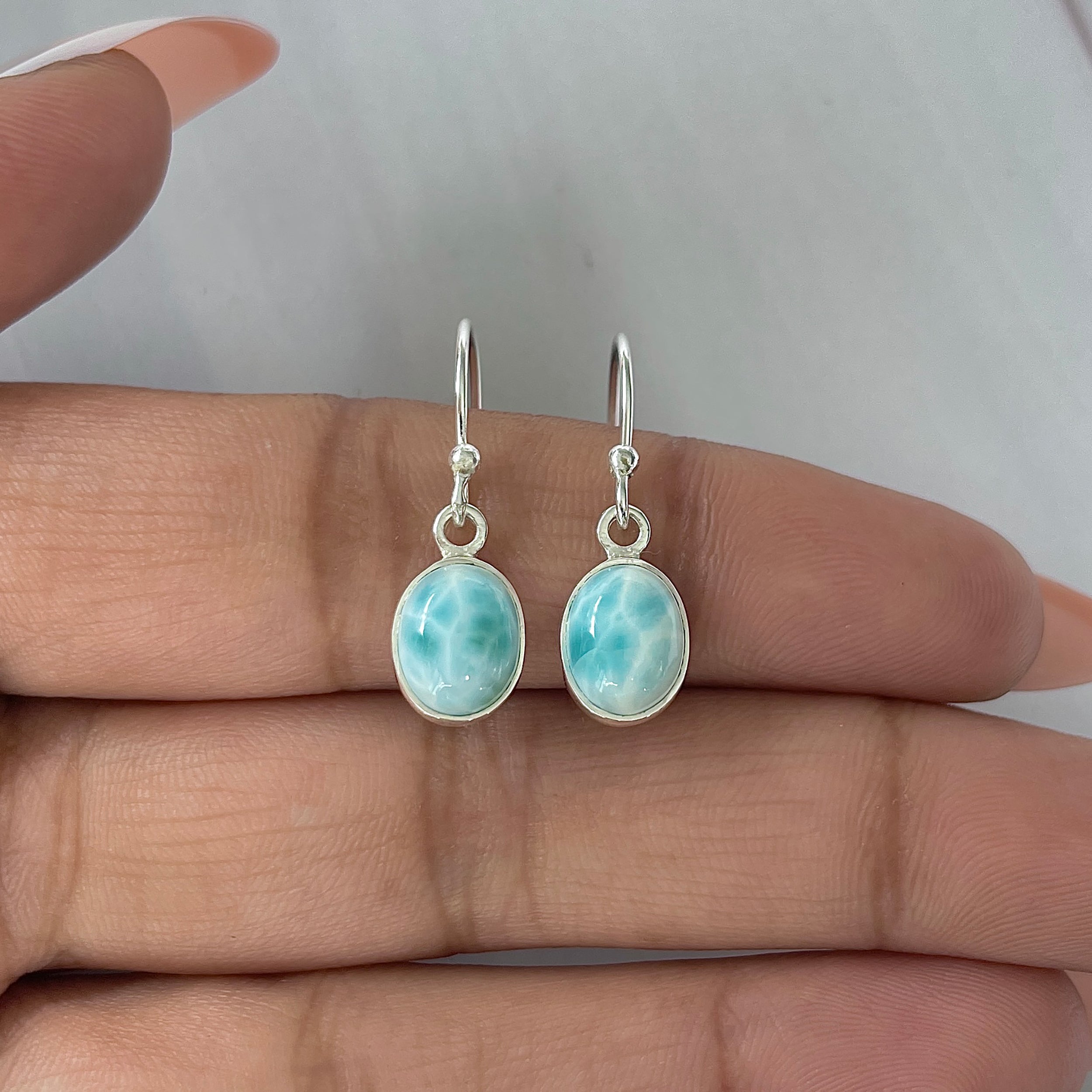 Larimar Earring-(LAR-E-2287.)