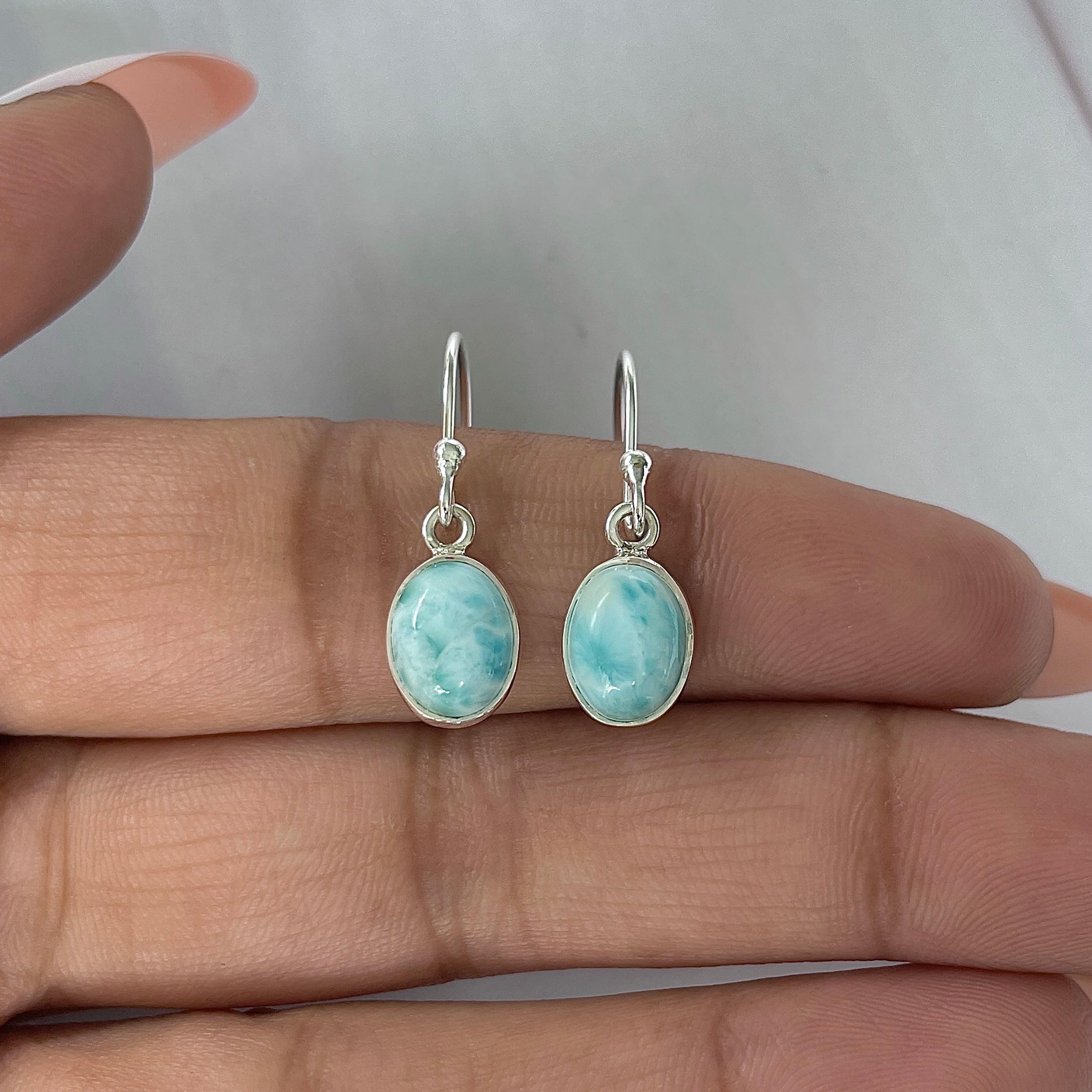 Larimar Earring-(LAR-E-2288.)