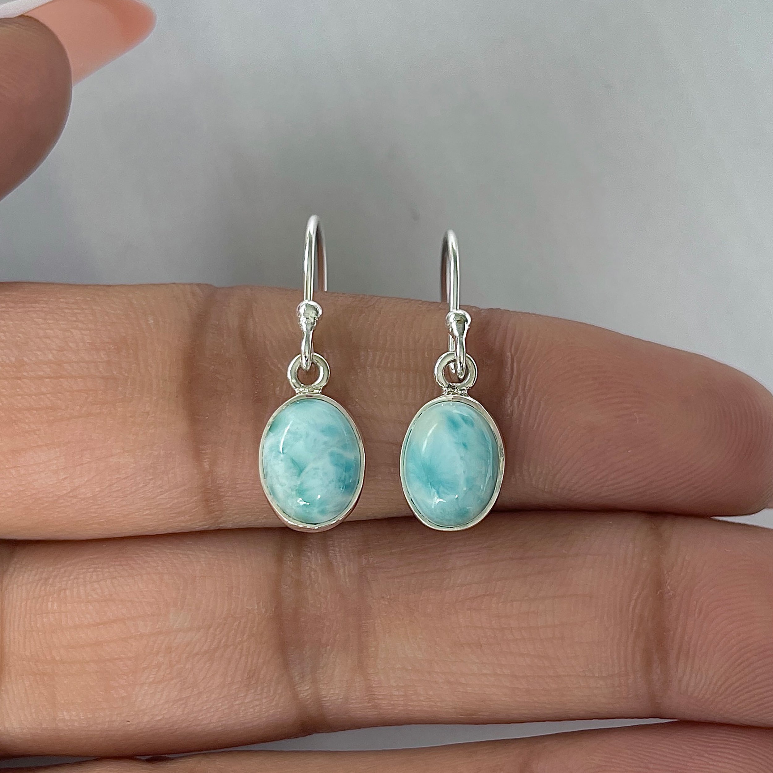 Larimar Earring-(LAR-E-2288.)