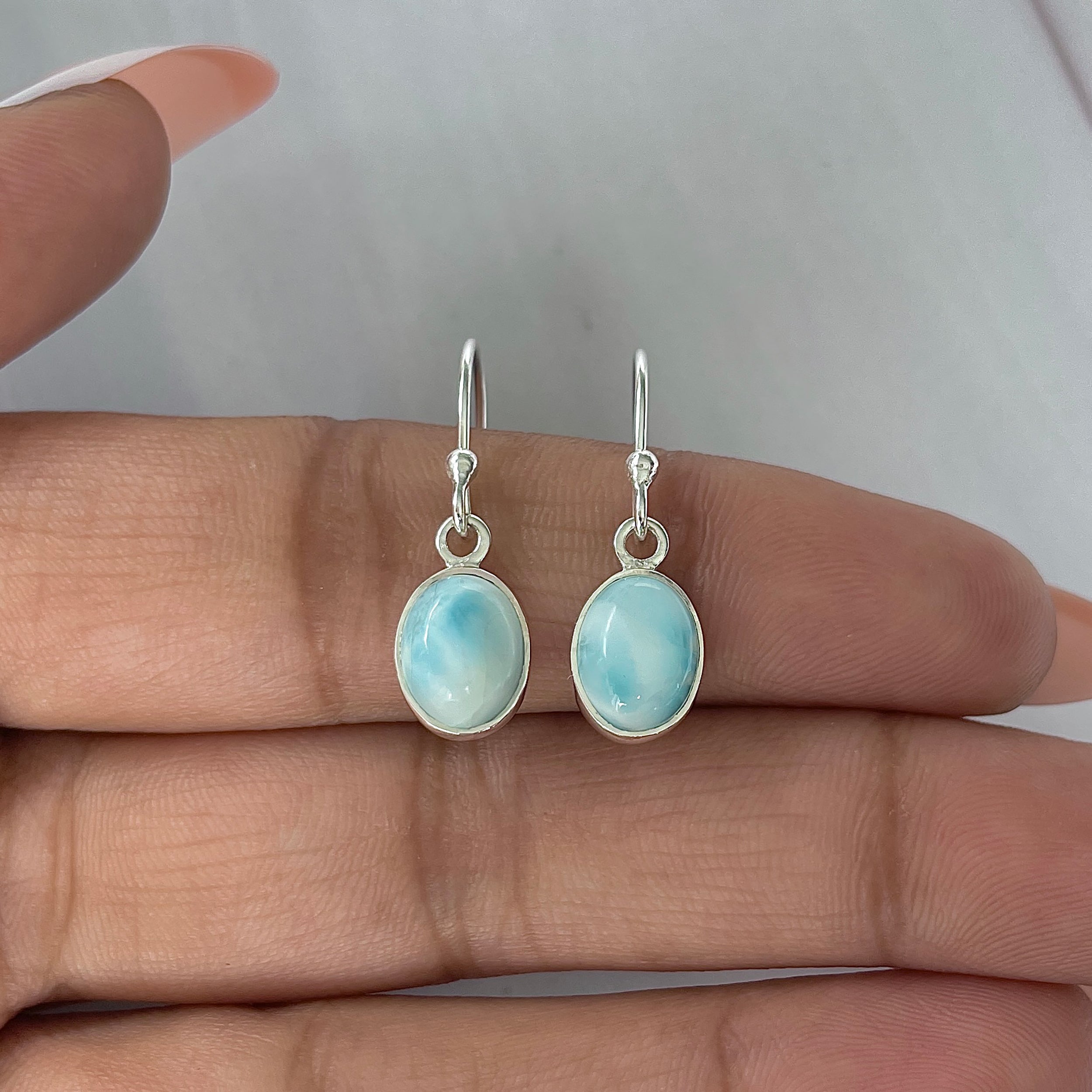 Larimar Earring-(LAR-E-2289.)